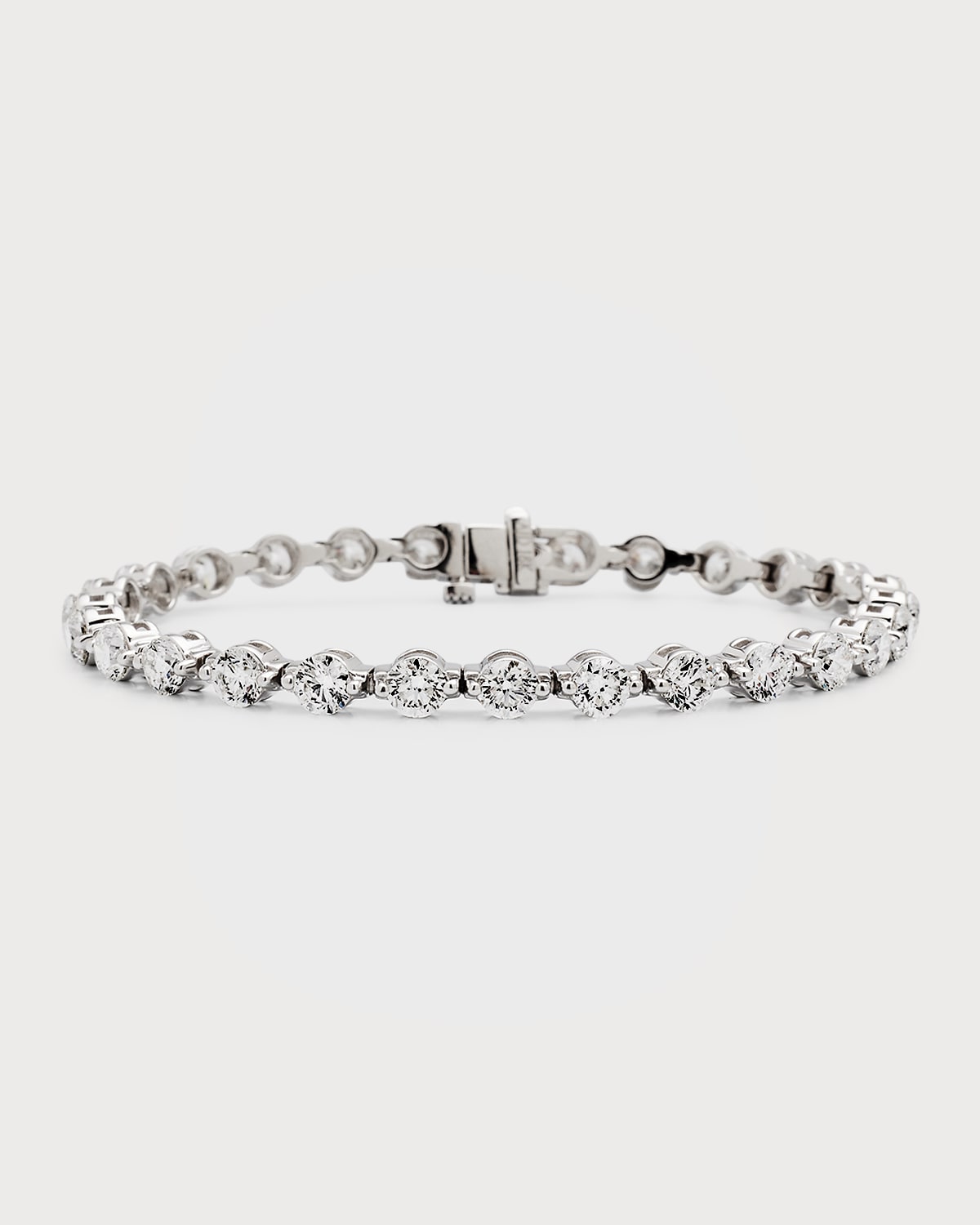 Neiman Marcus Diamonds 18k White Gold Diamond Bracelet, 7"l, 10.08tcw