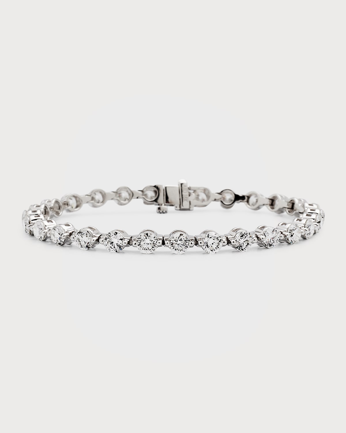 Neiman Marcus Diamonds 18K White Gold Diamond Bracelet, 7"L, 10.08tcw