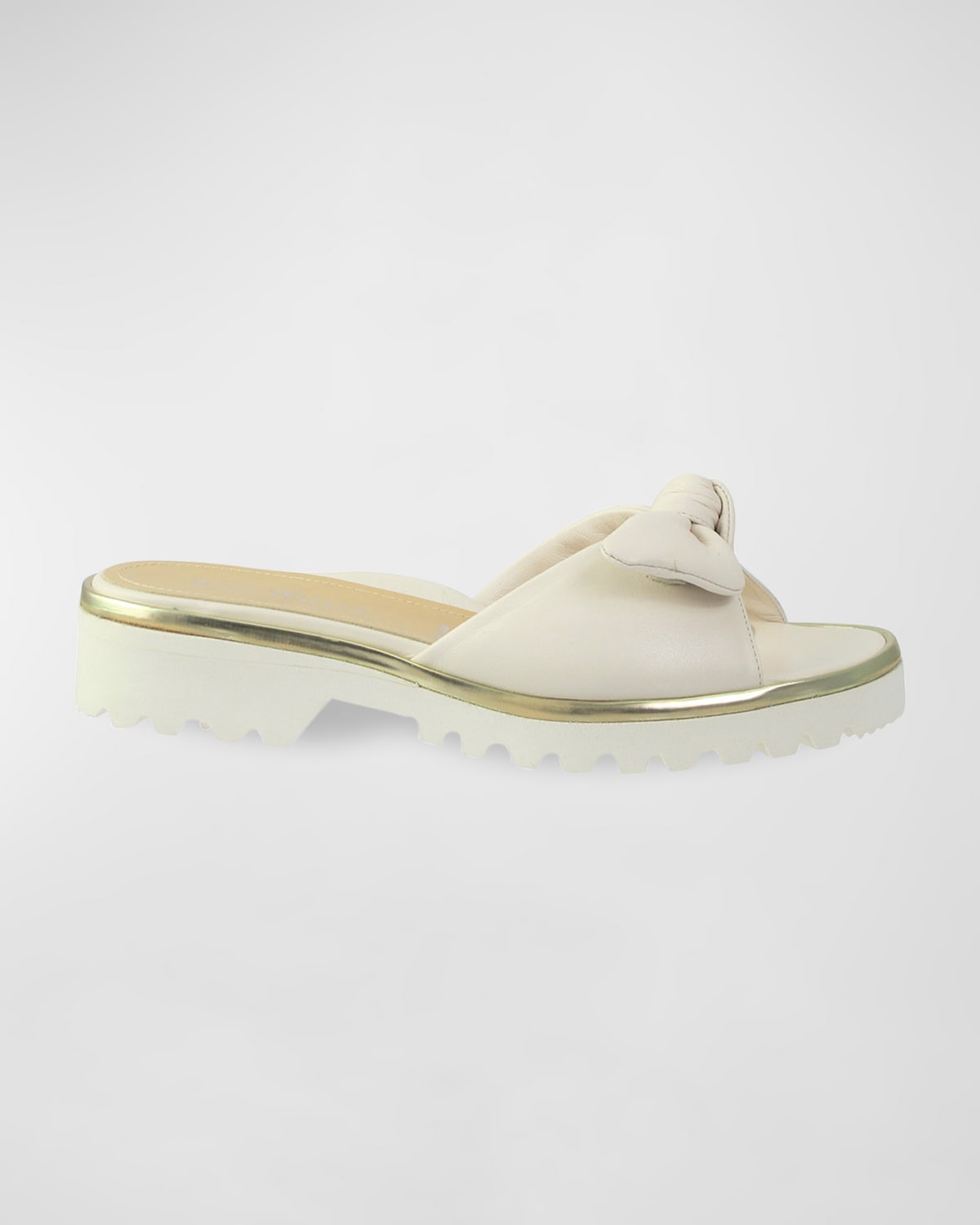 Ron White Chrissie Bow Napa Slide Sandals In Ice