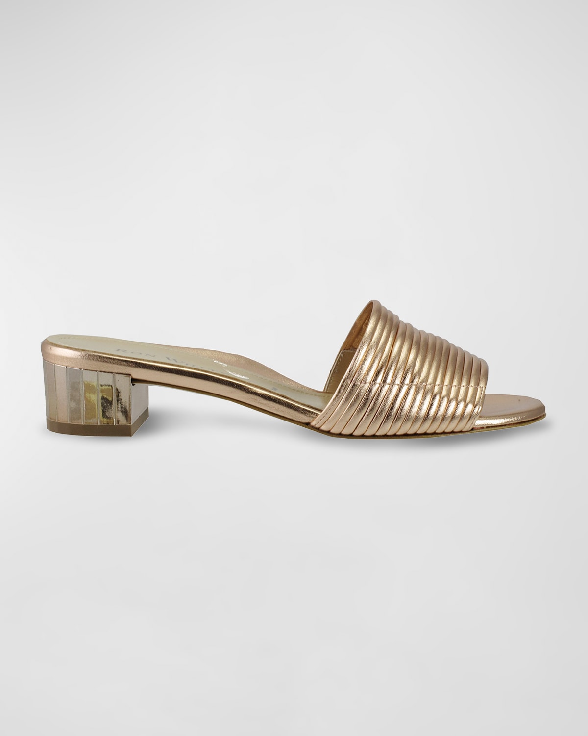 Evena Metallic Slide Sandals