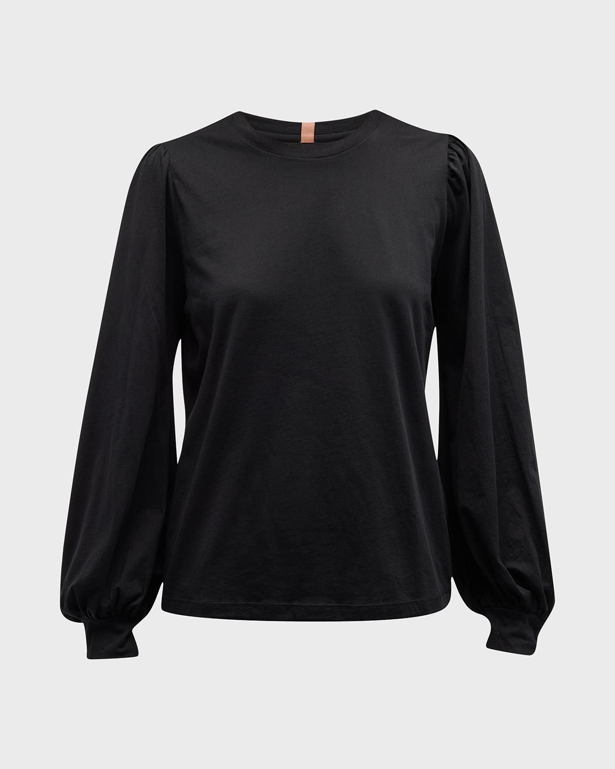 Lunya Long Sleeve Organic Pima Cotton T-shirt In Immersed Black