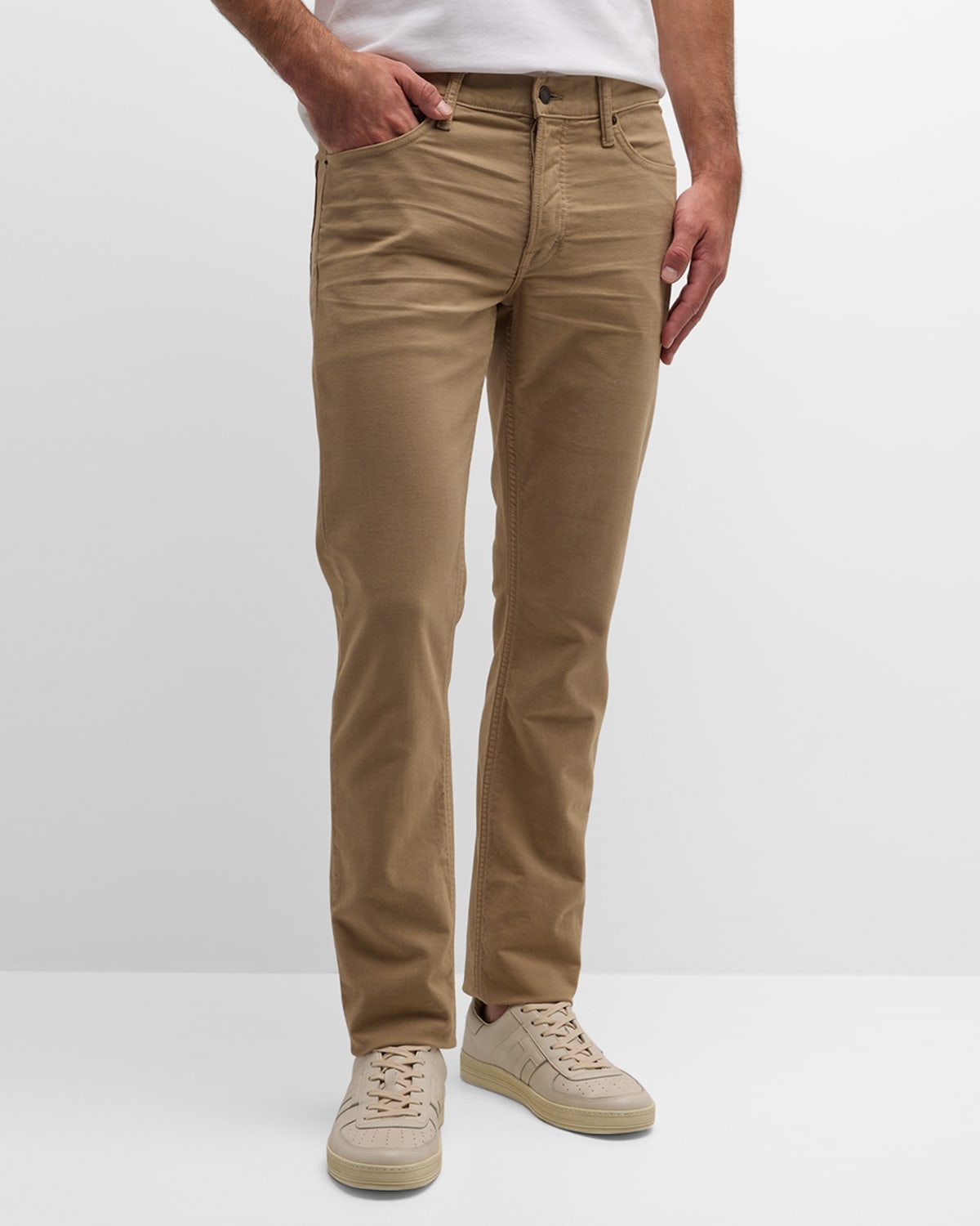 Tom Ford Men's Moleskin Slim-fit Jeans In Brown