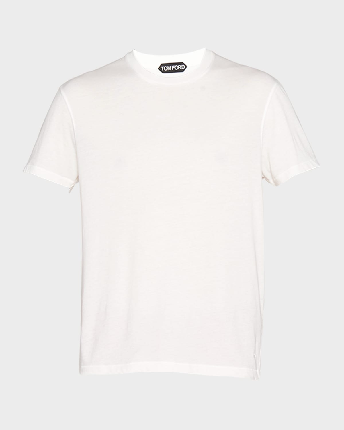 Shop Tom Ford Men's Cotton Crewneck T-shirt In White