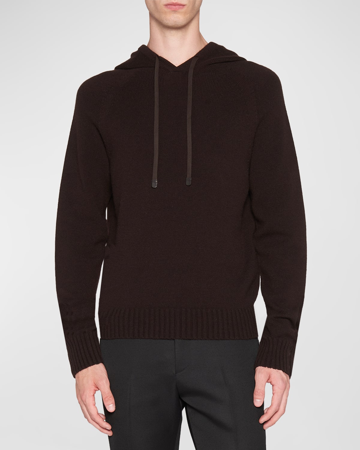 Tom Ford Seamless Cashmere Hoodie In Dark Brown ModeSens