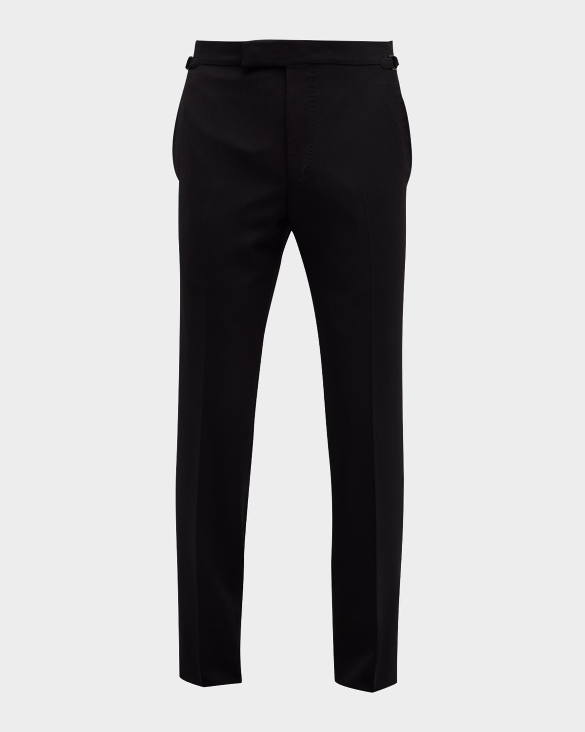 Shop Tom Ford Men's O'connor Mouline Wool Trousers In Black