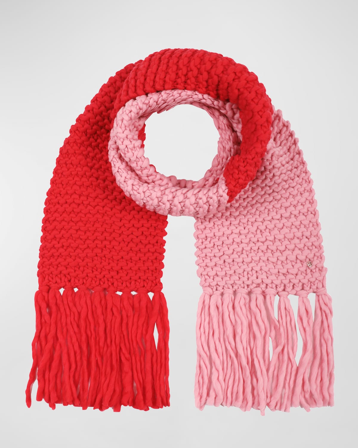 Shop Kate Spade Two-tone Wool Scarf In Pink Multi