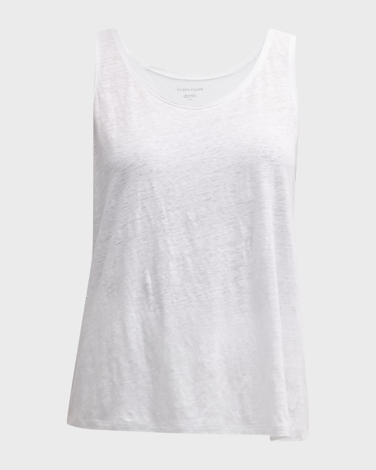 Eileen Fisher System Ivory Silk Crepe Top In White