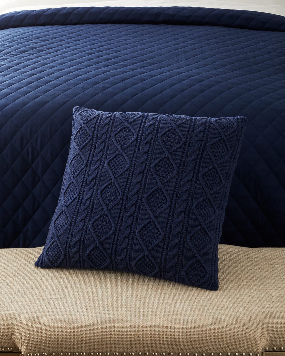 Ralph Lauren Judson Decorative Pillow, 20"sq. In Blue