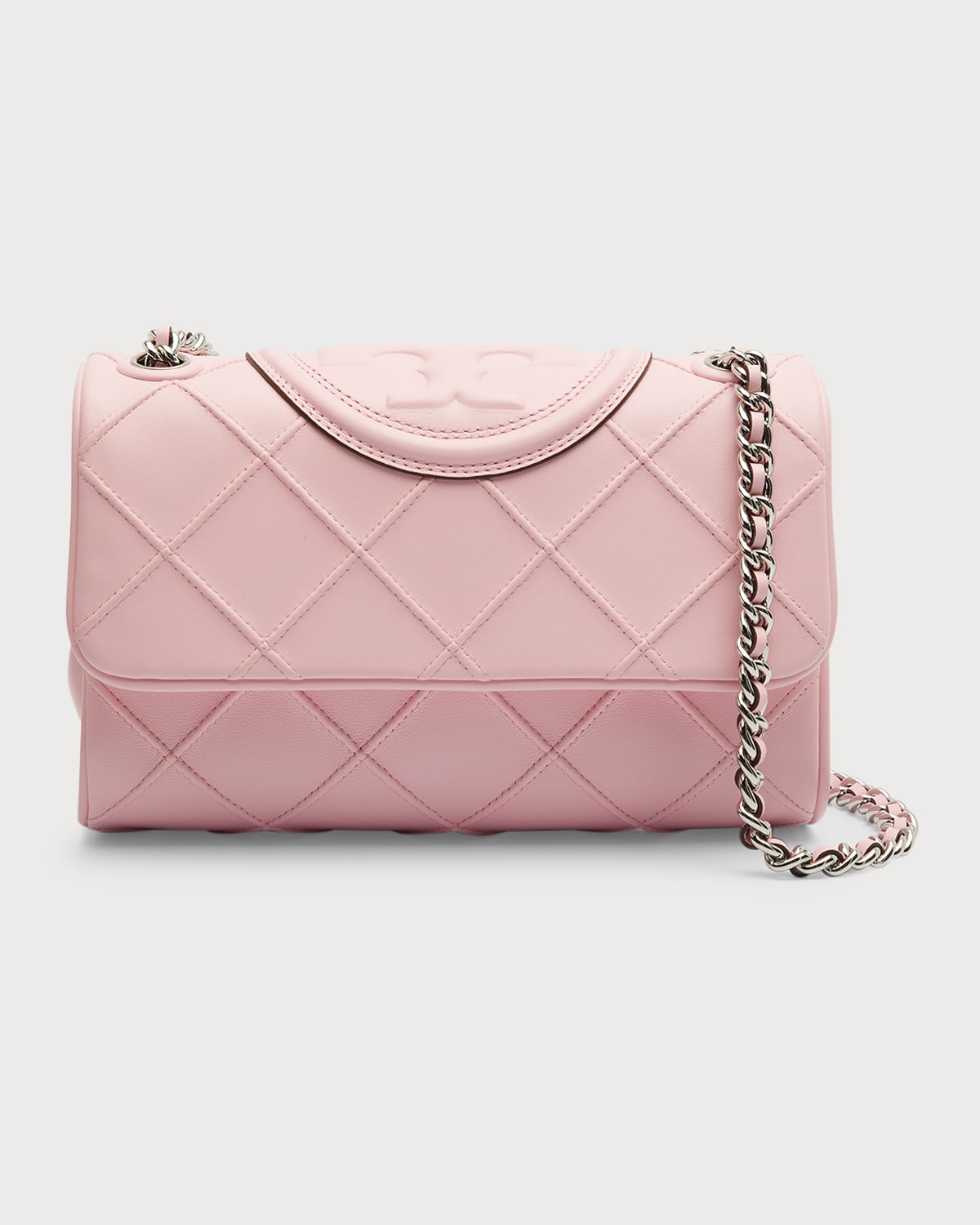 Tory Burch Fleming Small Convertible Shoulder Bag In Pink Plie