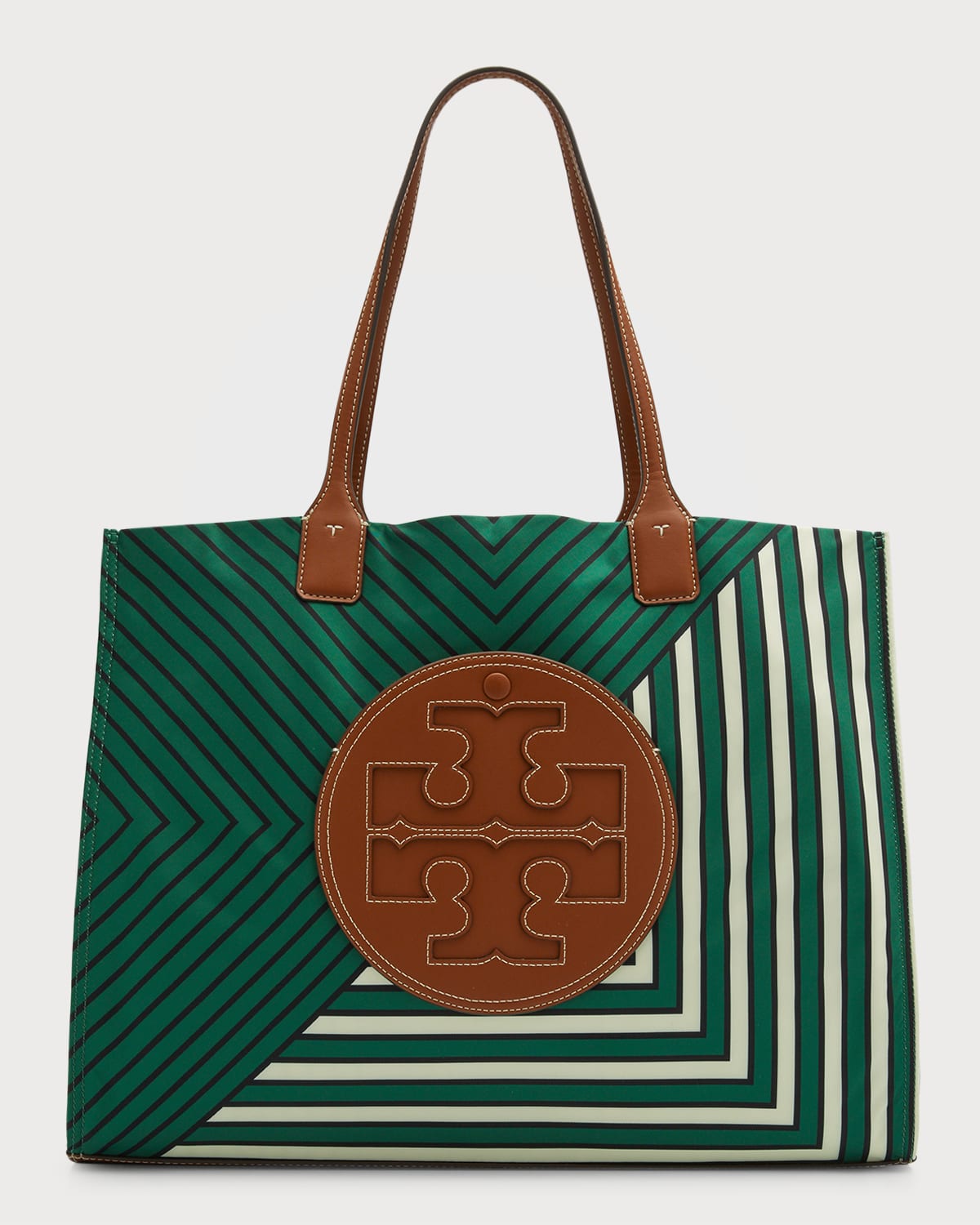 Tory Burch Ella Hot Air Balloon-print Tote Bag In Green Illusion St