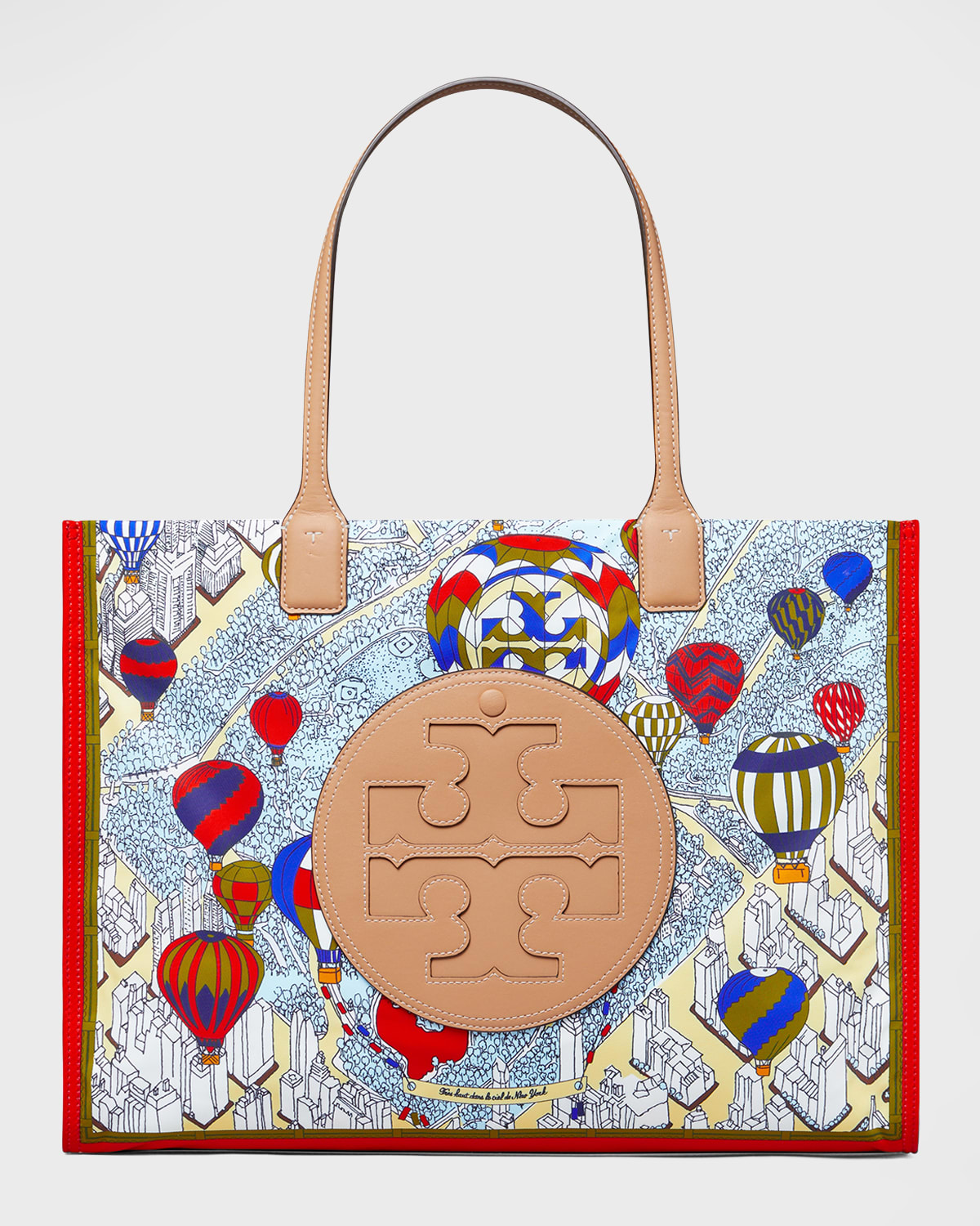 Tory Burch Ella Hot Air Balloon-print Tote Bag In Red Balloons In T
