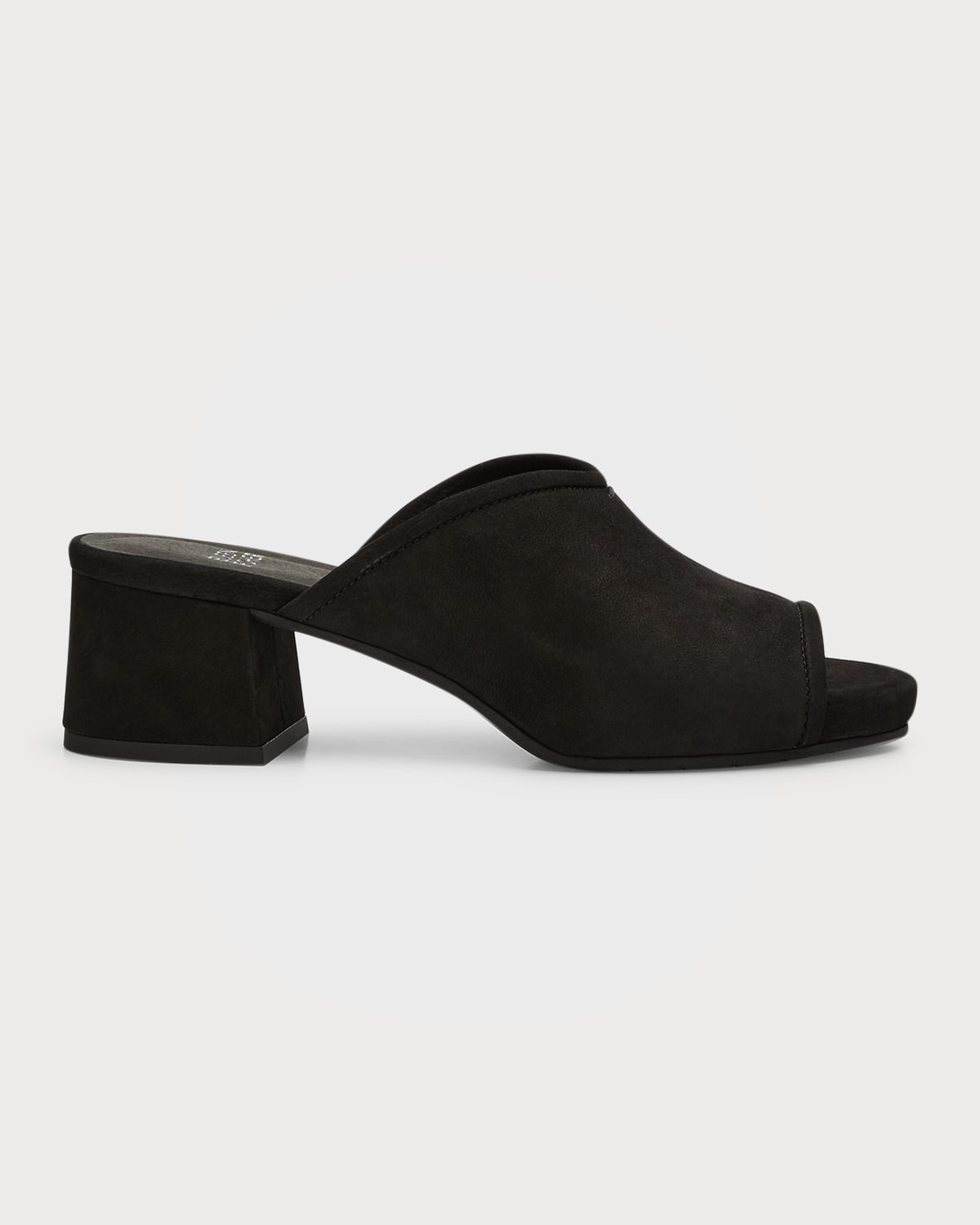 Eileen Fisher Fala Leather Mules In Black