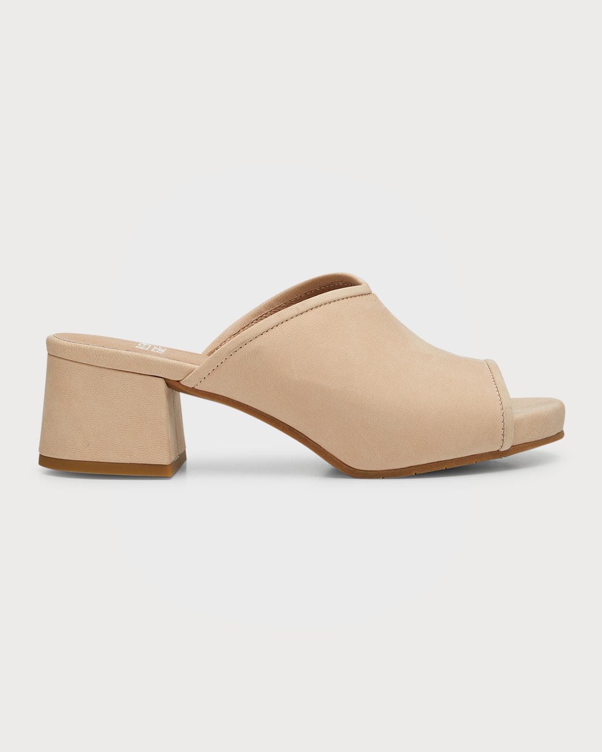 Eileen Fisher Fala Leather Mules In Lino