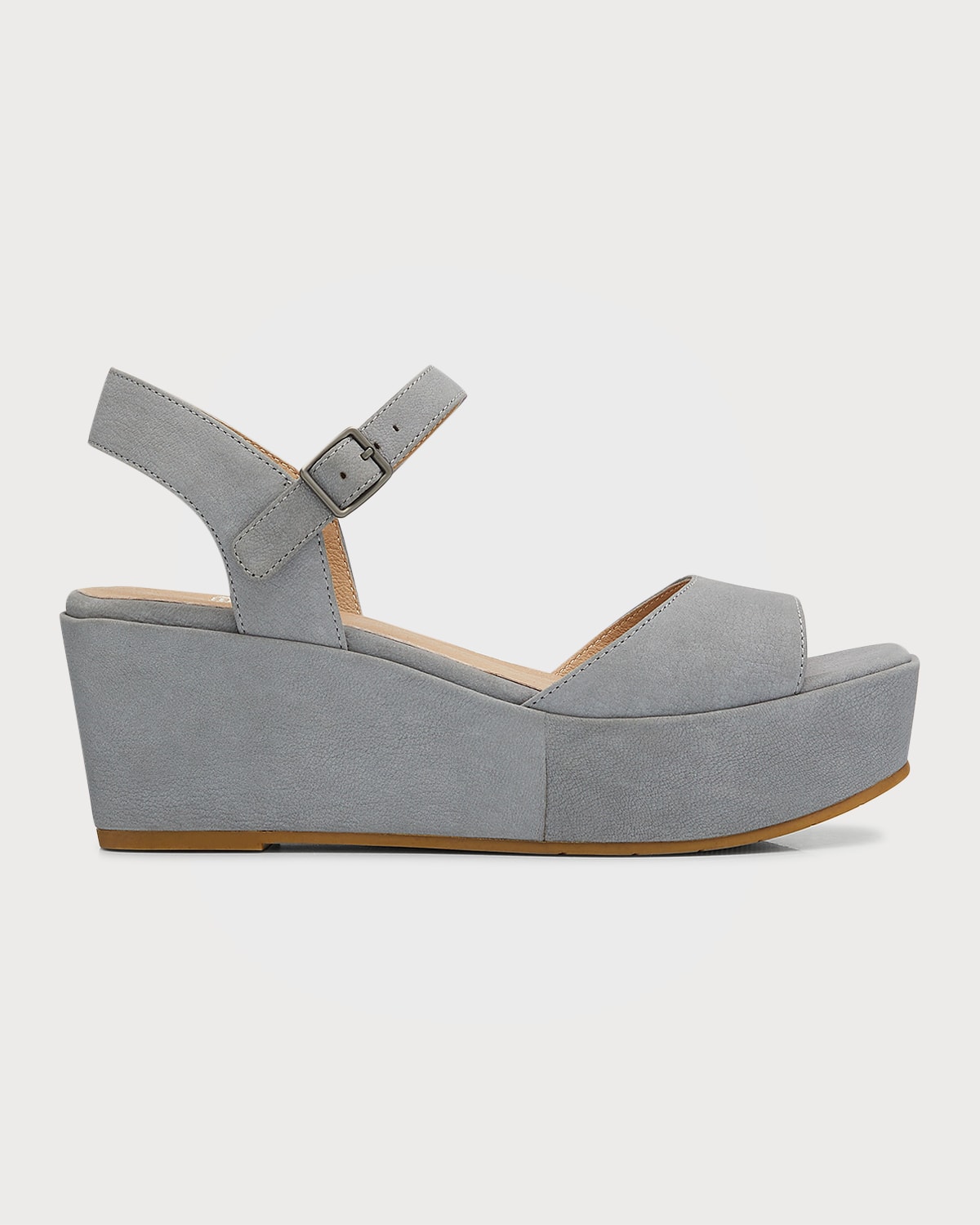 Eileen Fisher Mime Platform Sandal In Pale Sky