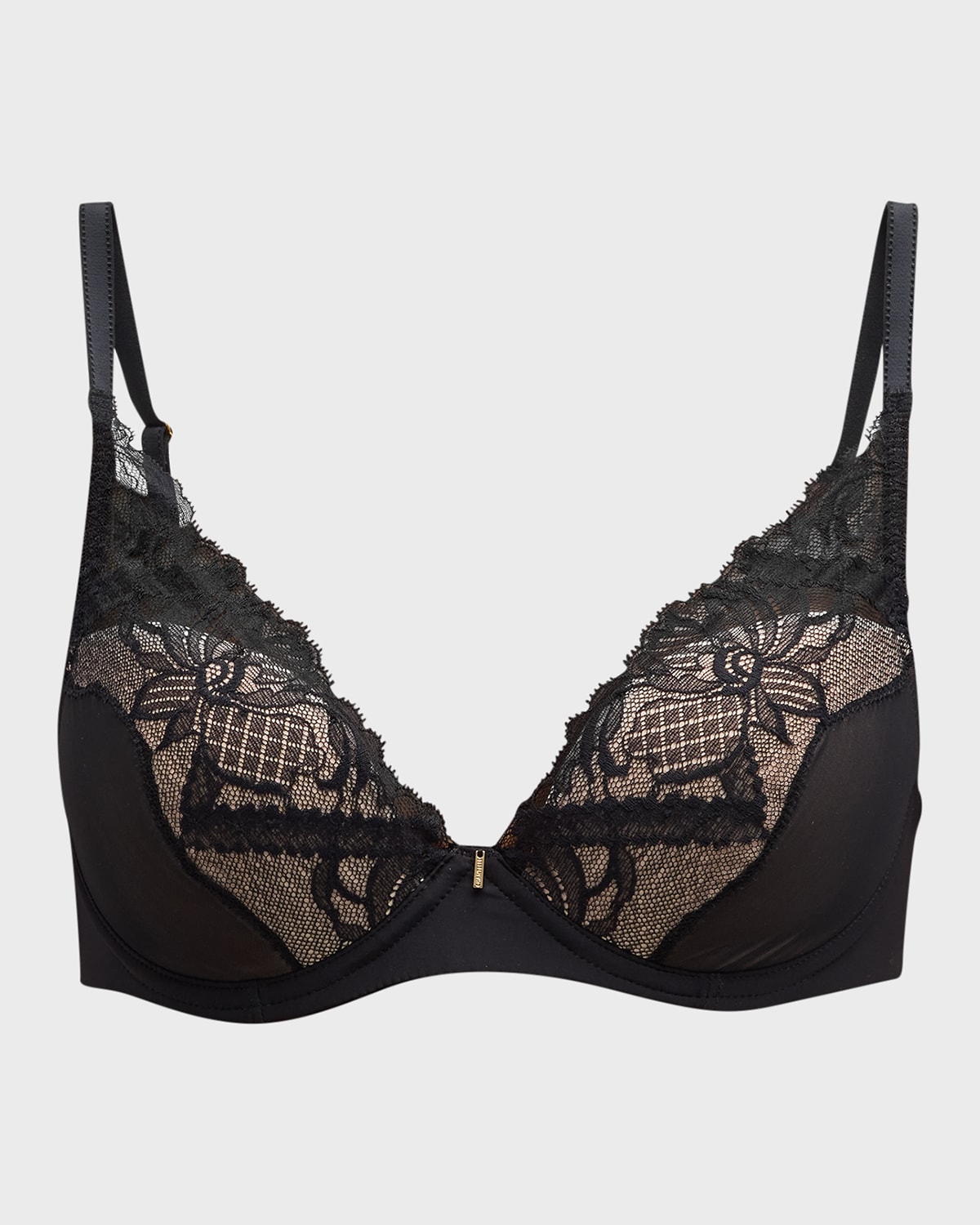 Orangerie Plunge Bra Black 30E Black Black : : Clothing