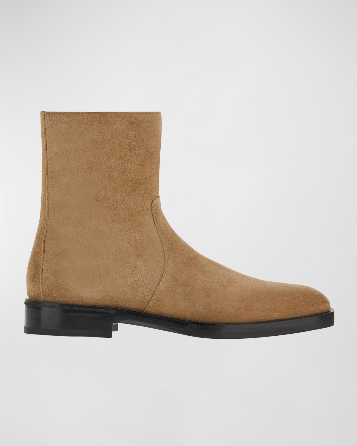 Ferragamo Cappuccino Suede Gerald Ankle Boots In Beige