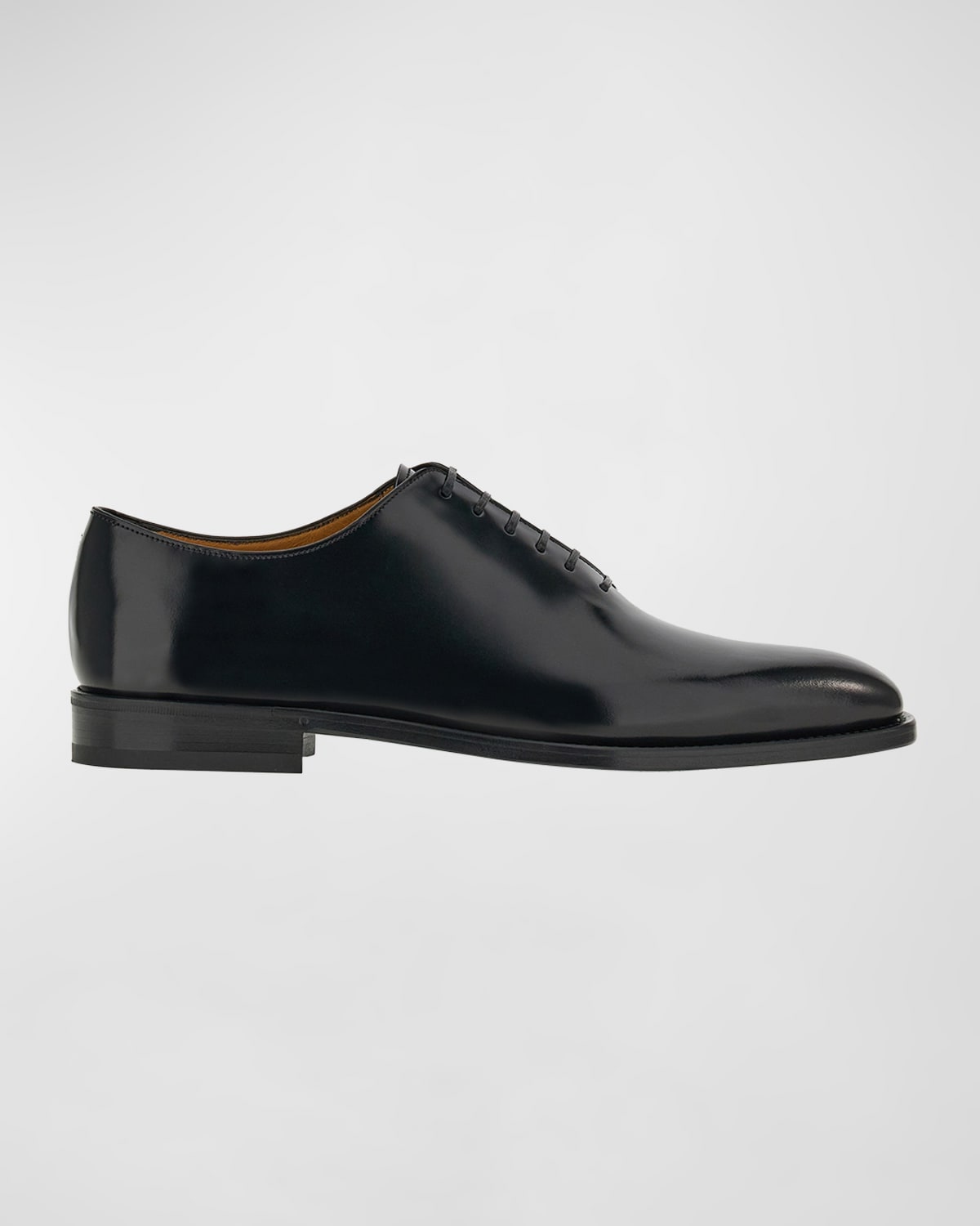 Ferragamo Men's Geoffrey Leather Oxfords In Nero