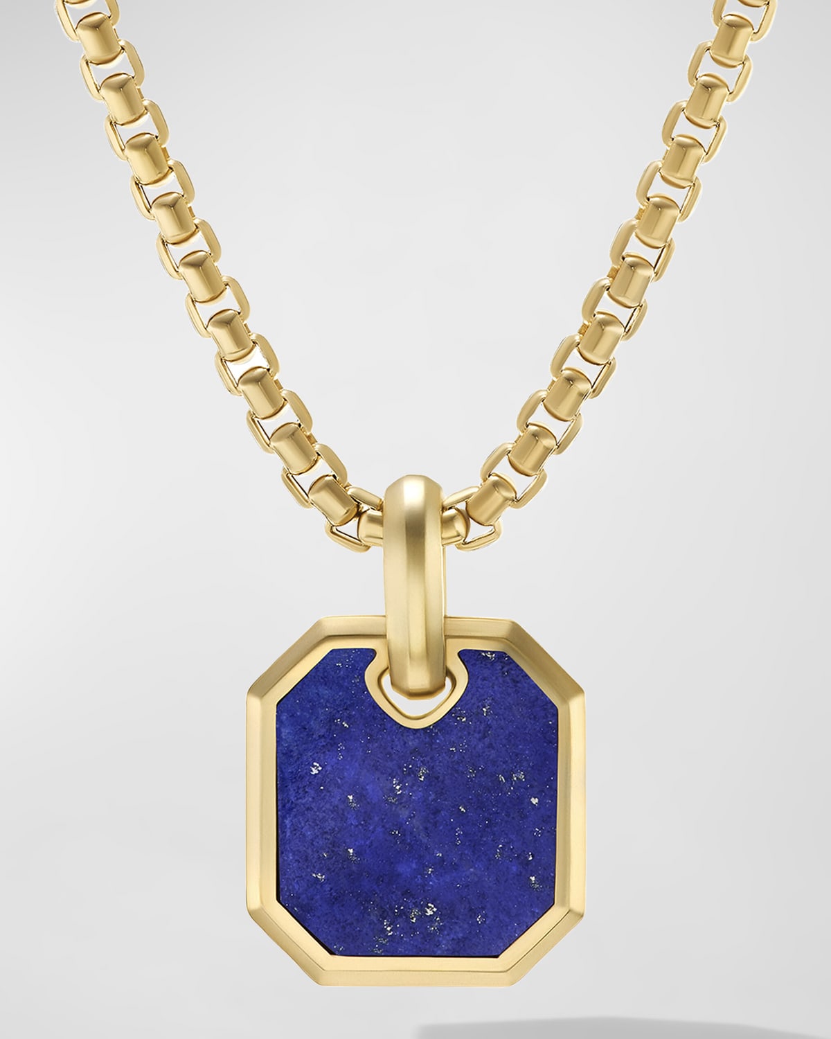David Yurman Men's Roman Pendant With Gemstone In 18k Gold, 15mm In Lapis Lazuli