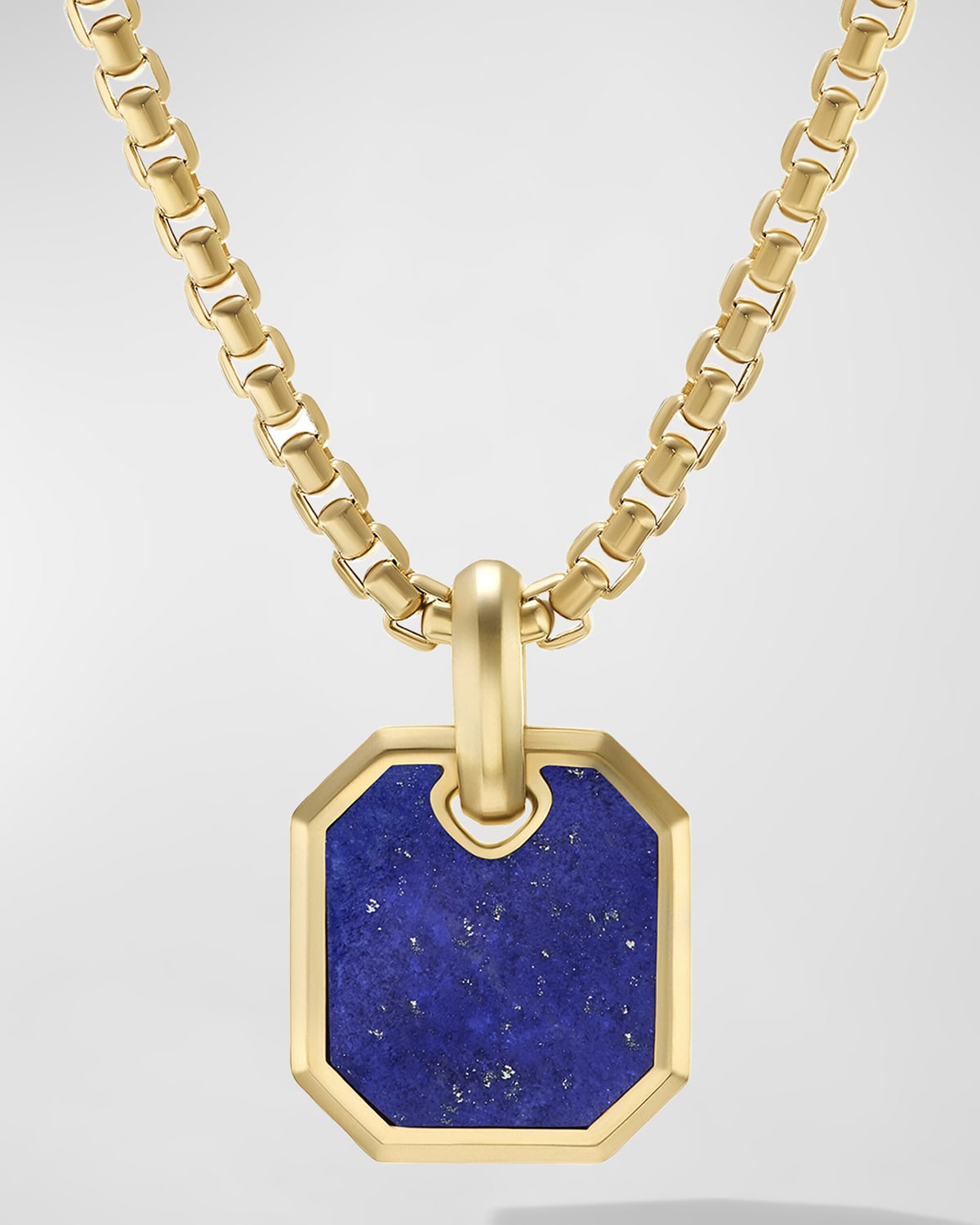 David Yurman Men's Roman Pendant With Gemstone In 18k Gold, 15mm In Bla