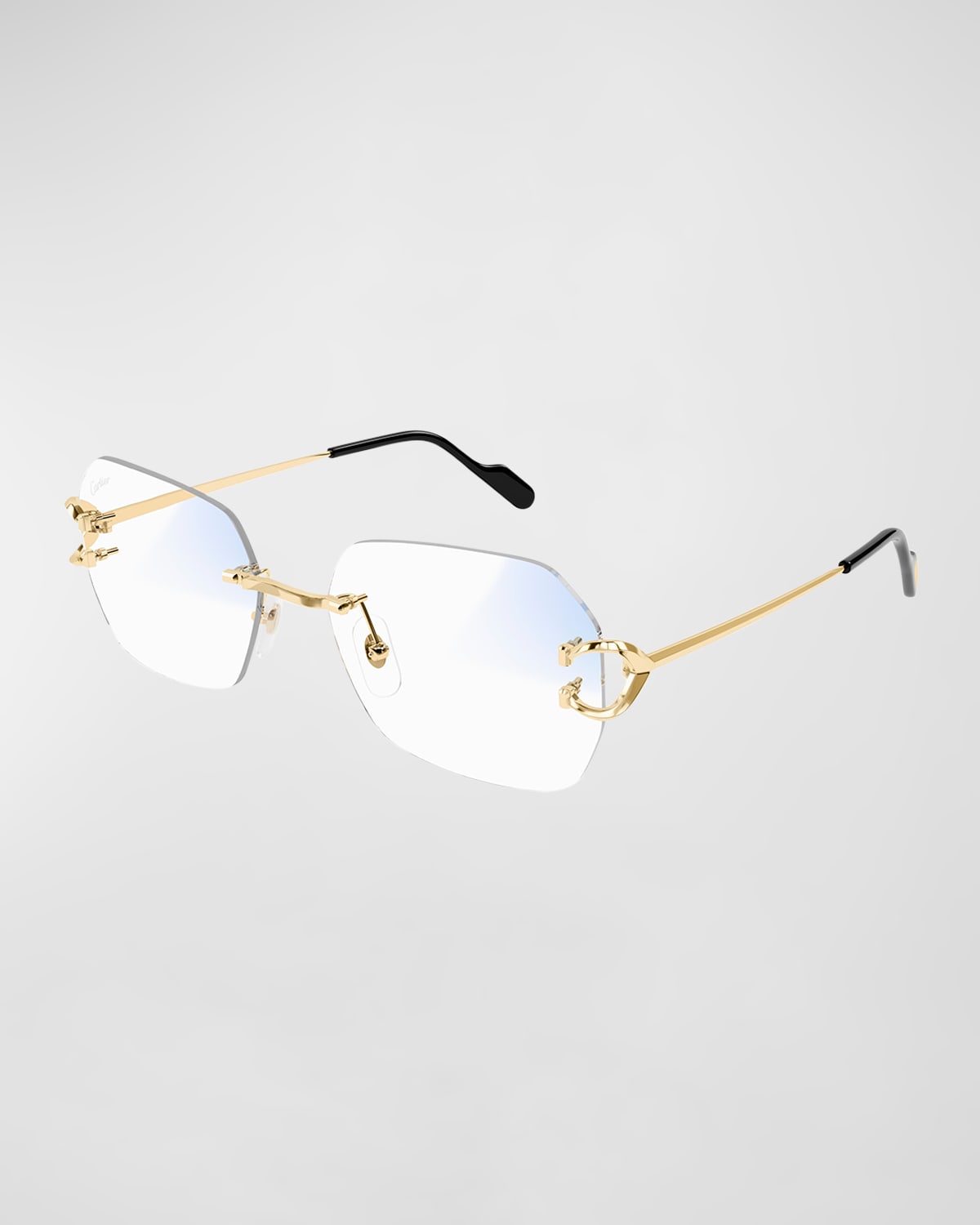 CARTIER GEOMETRIC METAL RECTANGLE SUNGLASSES