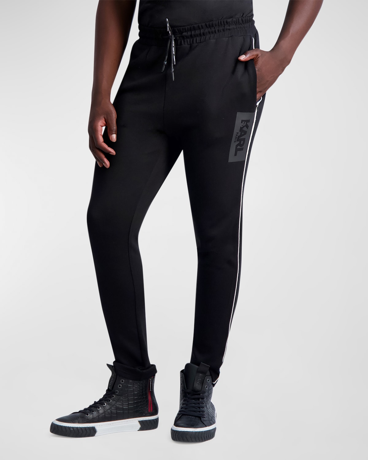 Men's Logo Side Piping Track Pants