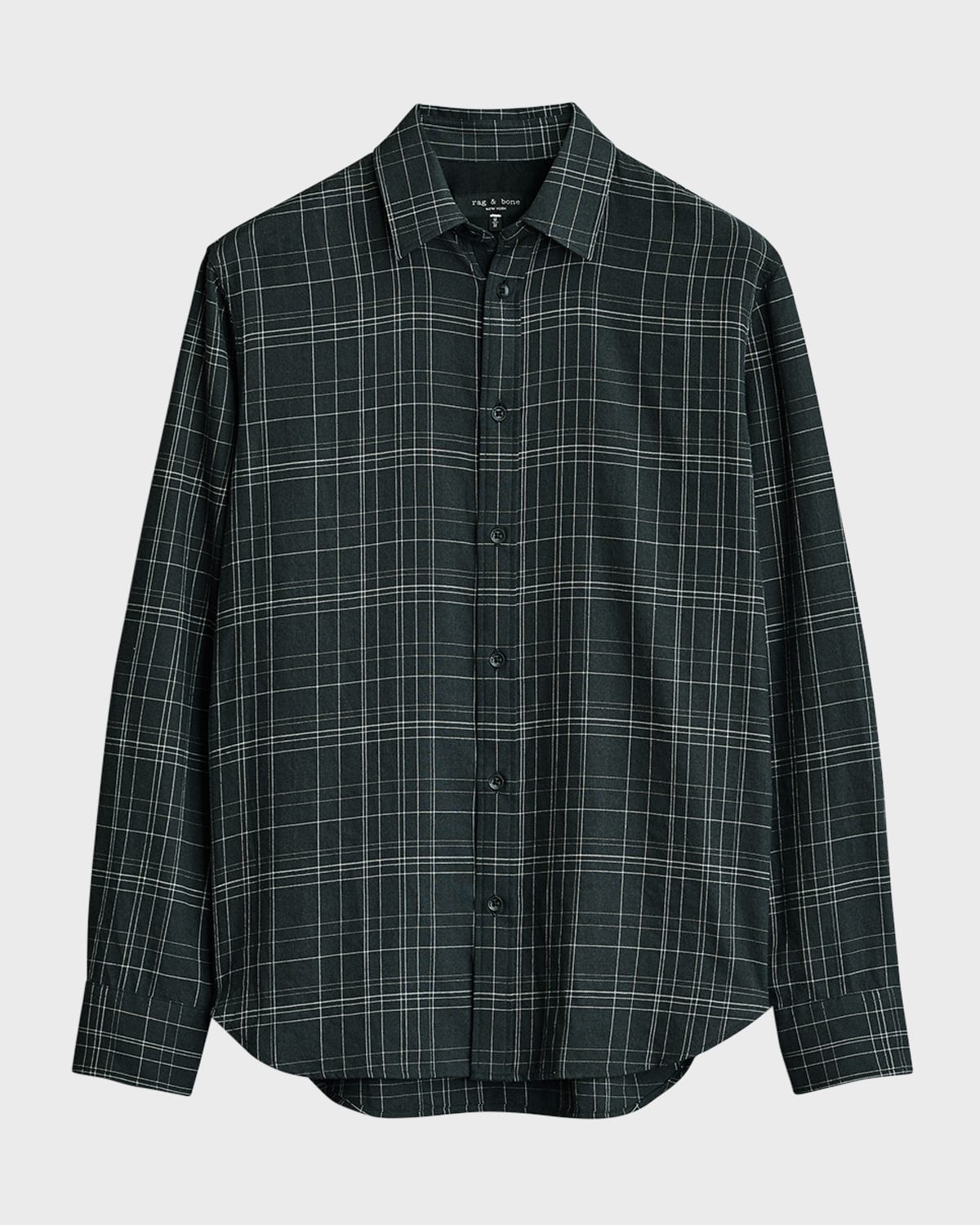 Rag & Bone Gus Plaid Button-up Shirt In Blackpld