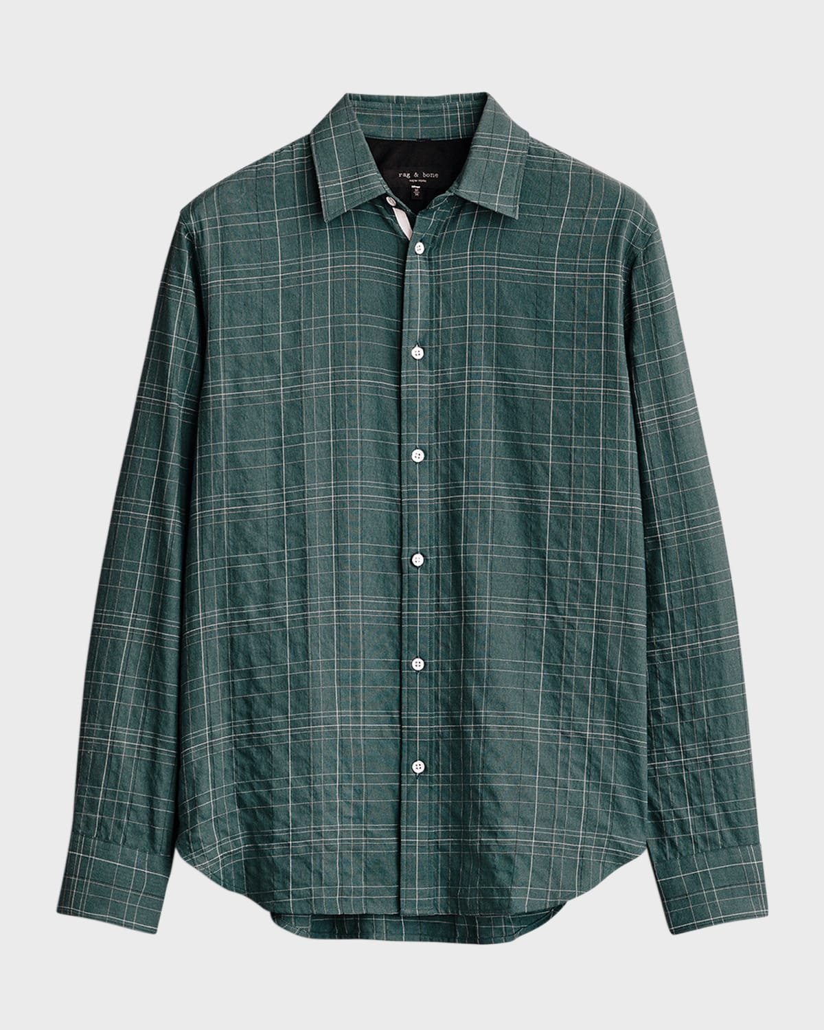 Rag & Bone Gus Plaid Button-up Shirt In Grnplaid