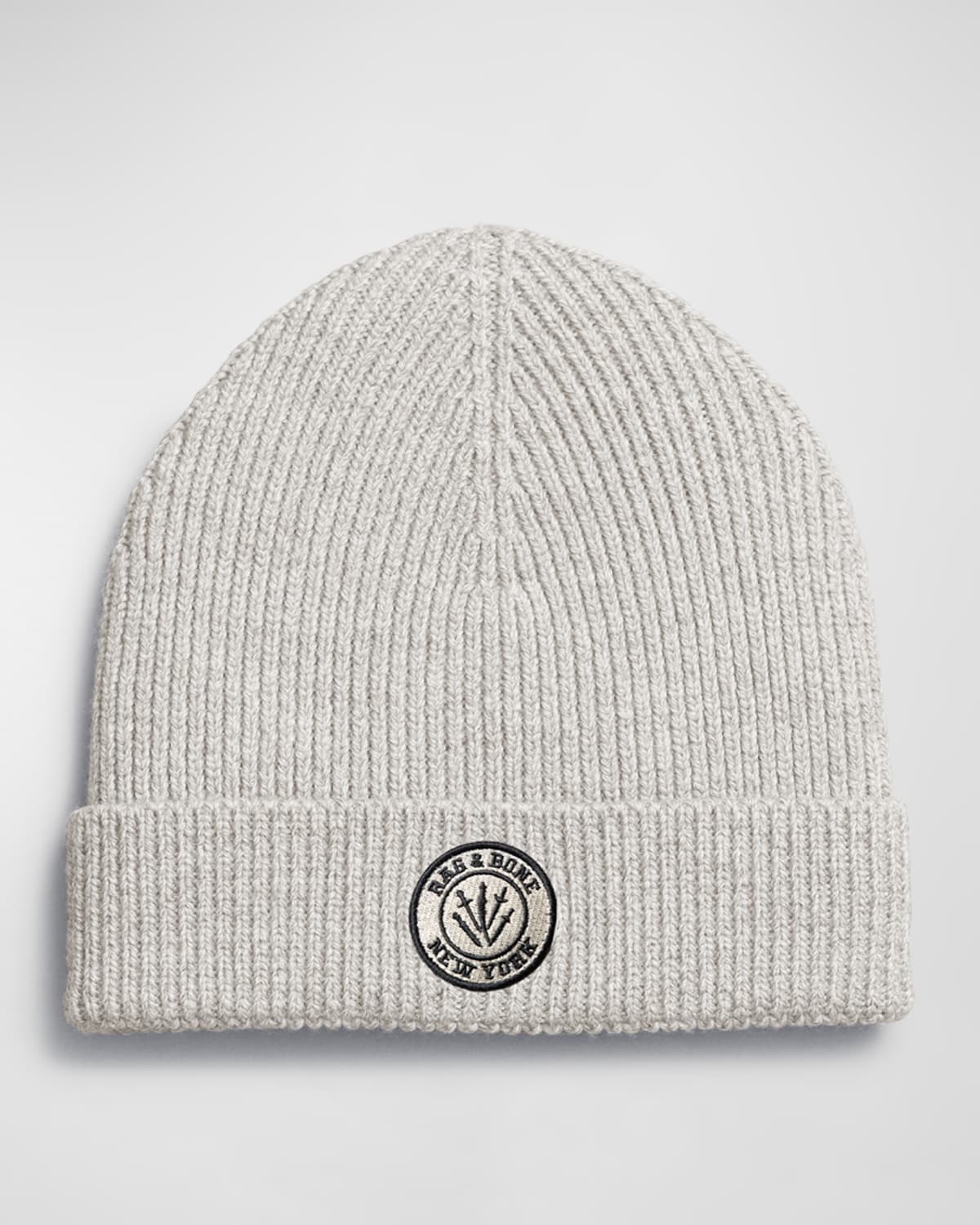 Rag & Bone Men's Charlie Wool-blend Beanie Hat In Ivory