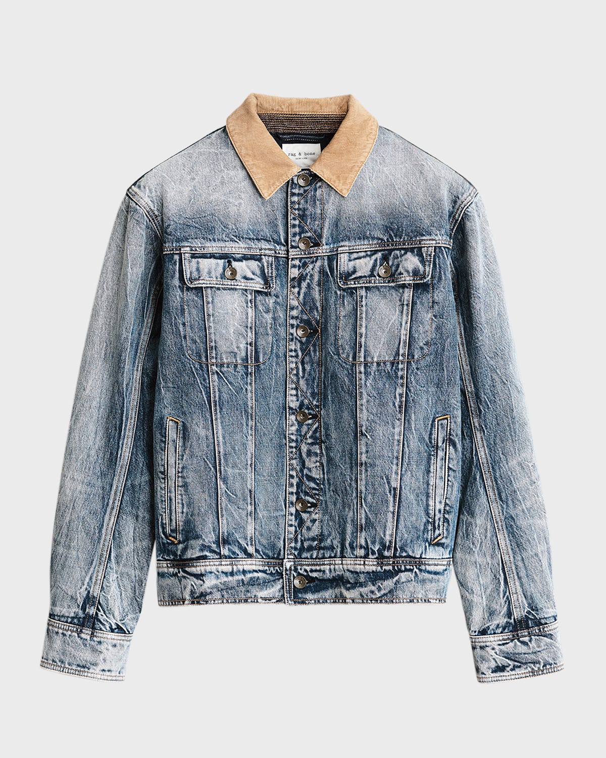 Rag & Bone Eli Jeansjacke Mit Cordbesatz In Dale