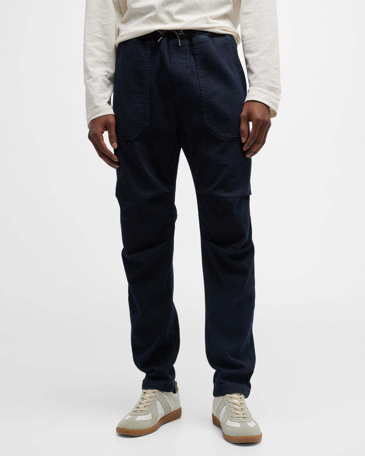 Rag & Bone Navy Oscar Lounge Pants In Rinse
