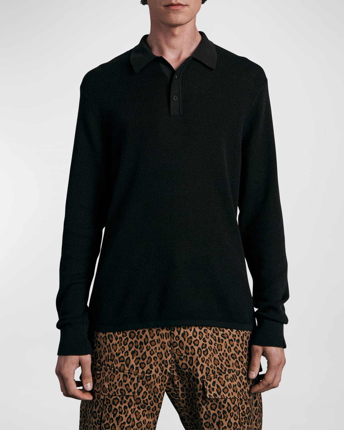 Men's Harvey Solid Polo Sweater