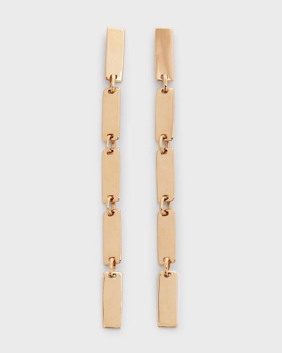 Lana 14k Linear Dangle Tag Link Earrings, 65mm In Yg
