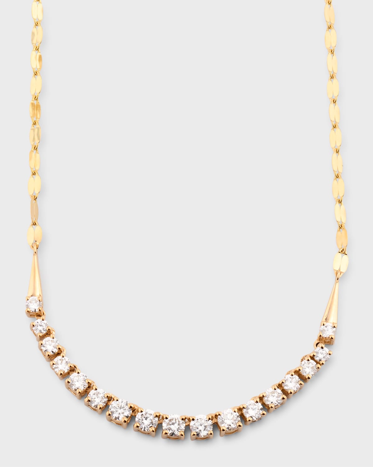 Shop Lana Flawless Graduating Diamond Tennis Necklace In Yg