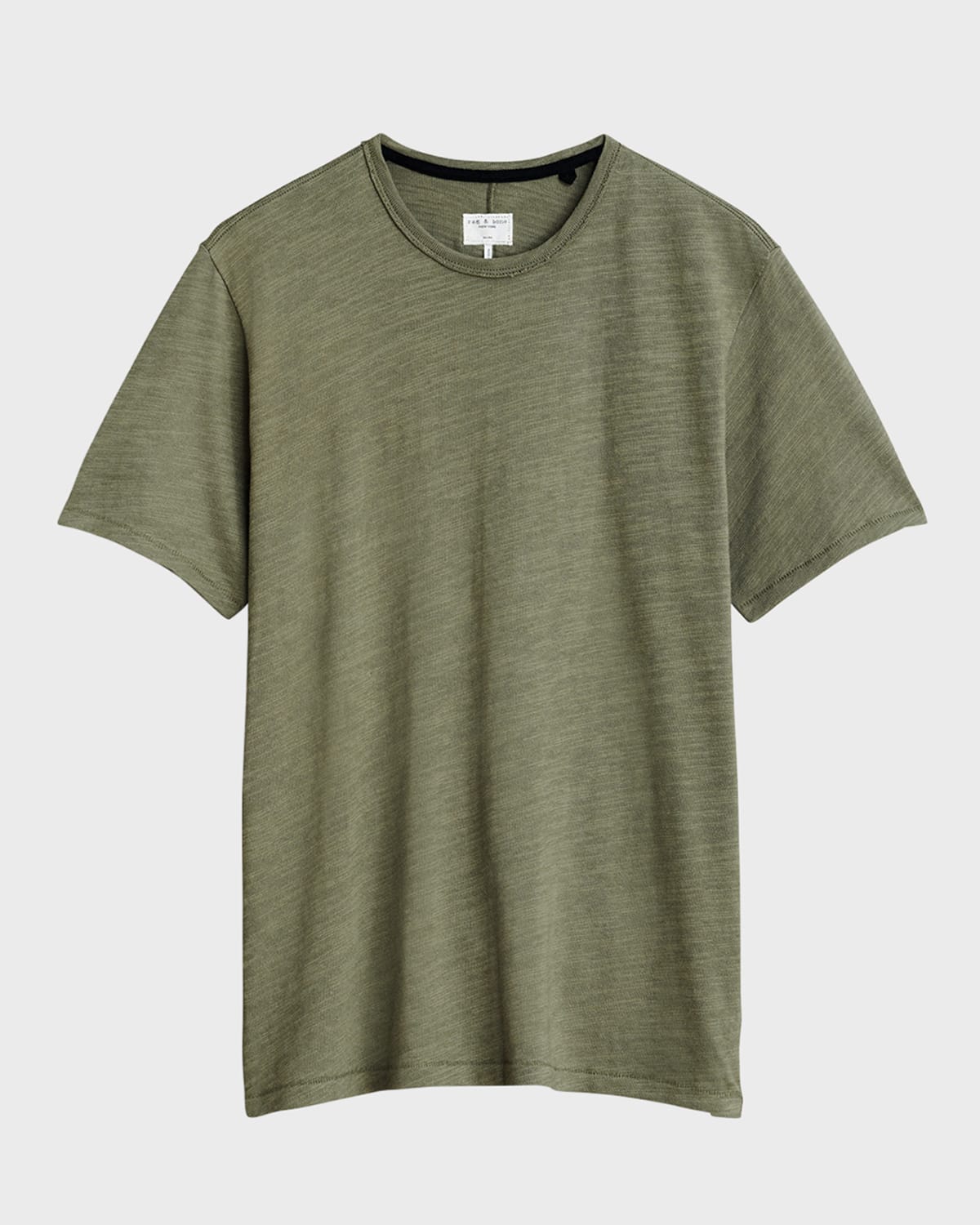 Rag & Bone Classic Flame Slub Cotton T-shirt In Lichen