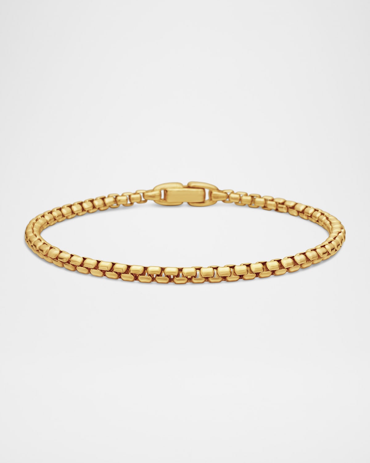 DAVID YURMAN MEN'S BOX CHAIN BRACELET IN 18K GOLD, 3.4MM