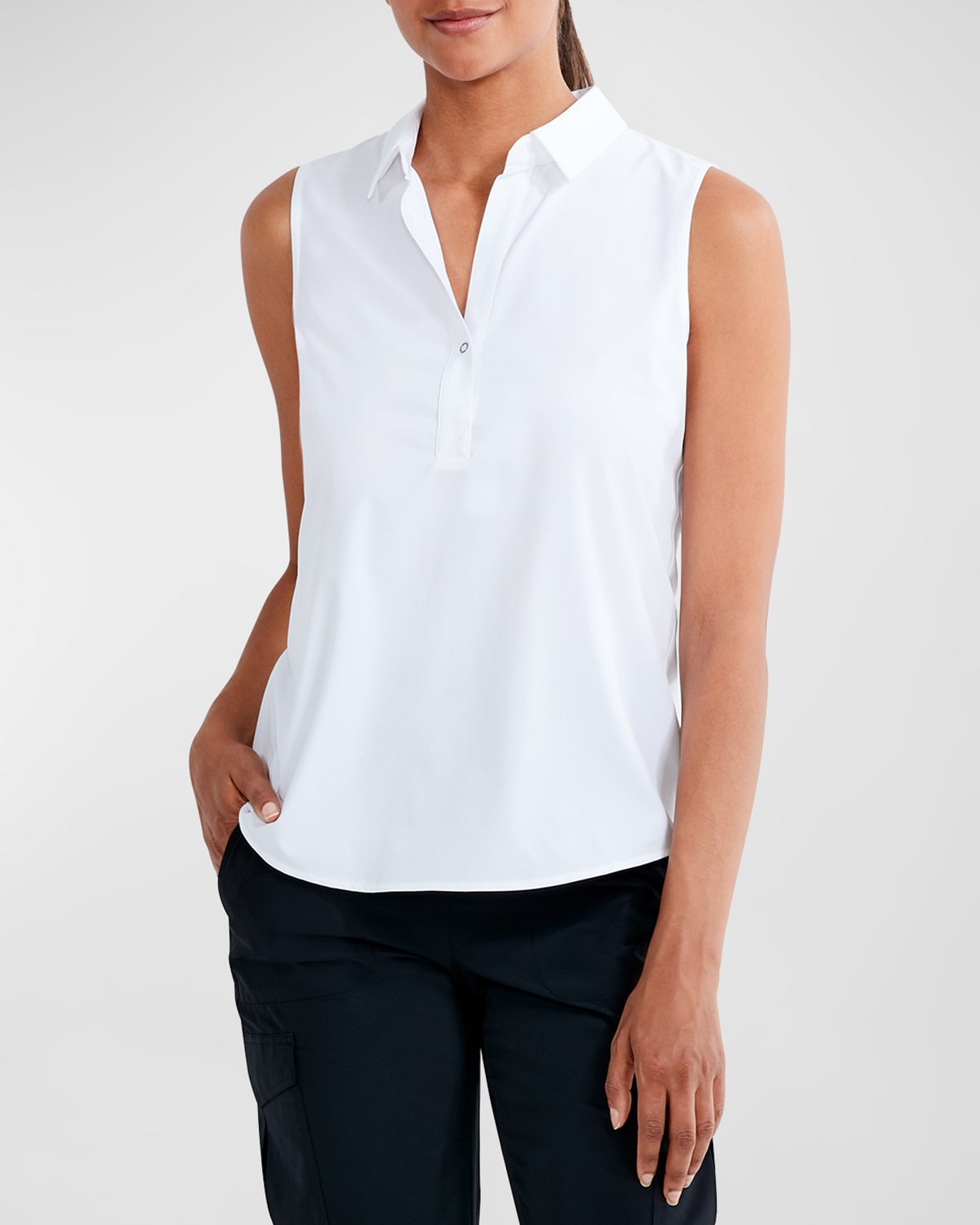 Nic + Zoe Nz Active Tech Stretch Collar Tank In Pwh