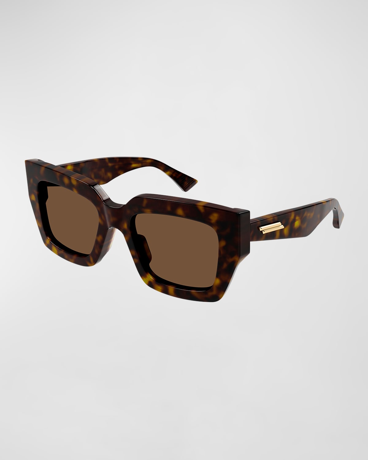 Bottega Veneta Tortoiseshell Angle Sunglasses