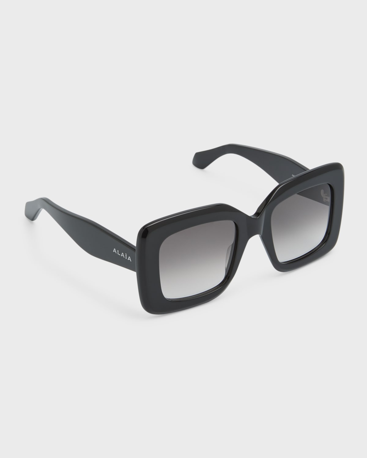 Alaïa Women's 52mm Lettering Logo Square Sunglasses In Black