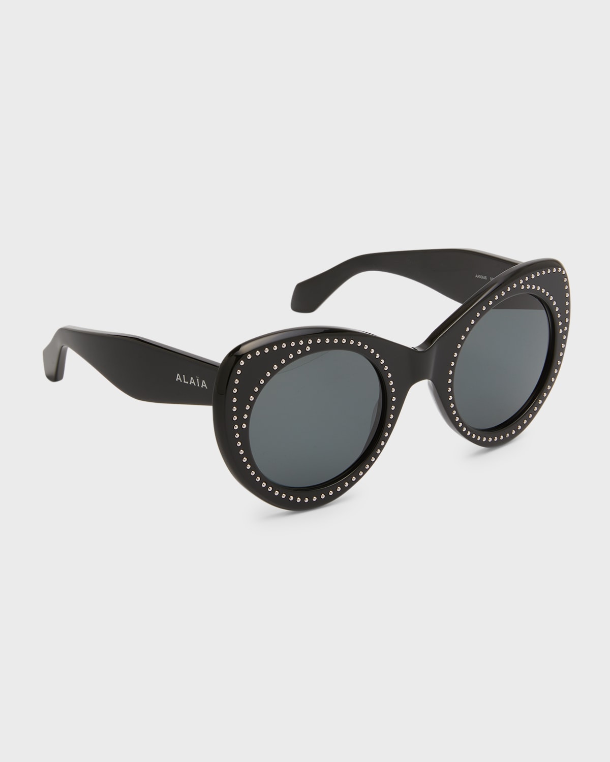 ALAÏA EMBELLISHED ROUND ACETATE BUTTERFLY SUNGLASSES