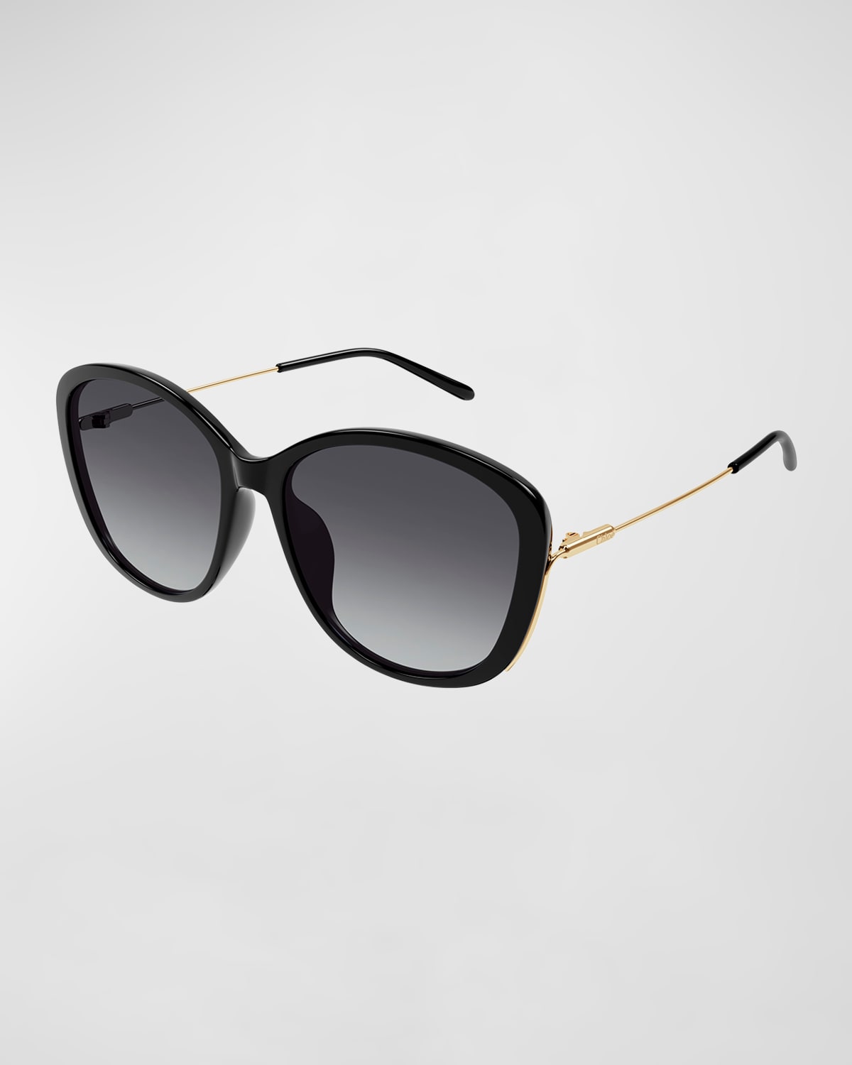 CHLOÉ GRADIENT ROUND ACETATE SUNGLASSES