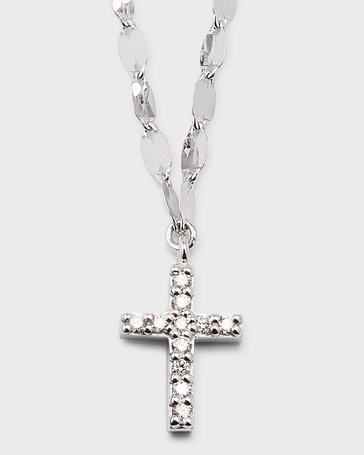 14K Flawless Mini Cross Pendant Necklace