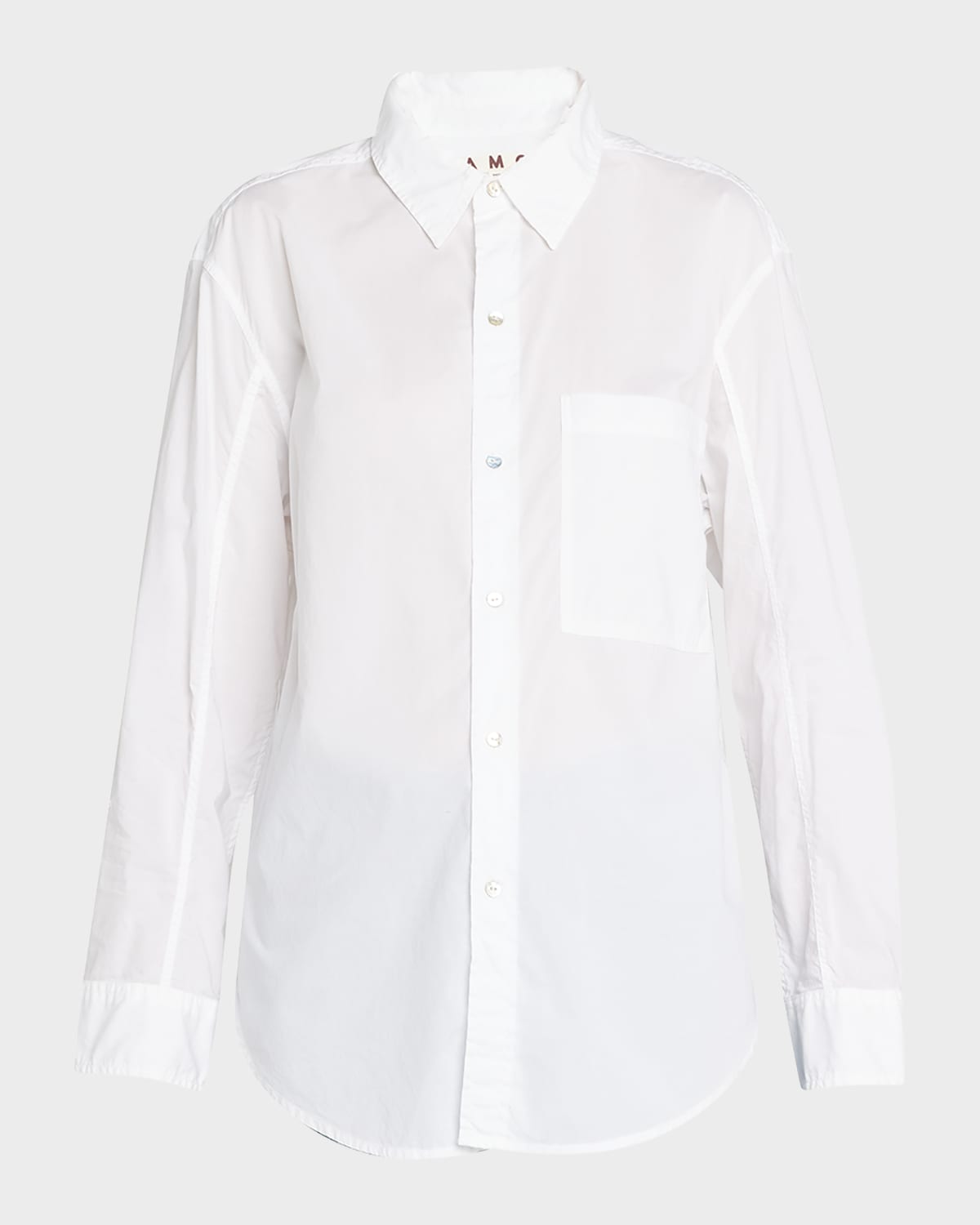 Amo Denim Ruth Oversized Button-front Shirt In White