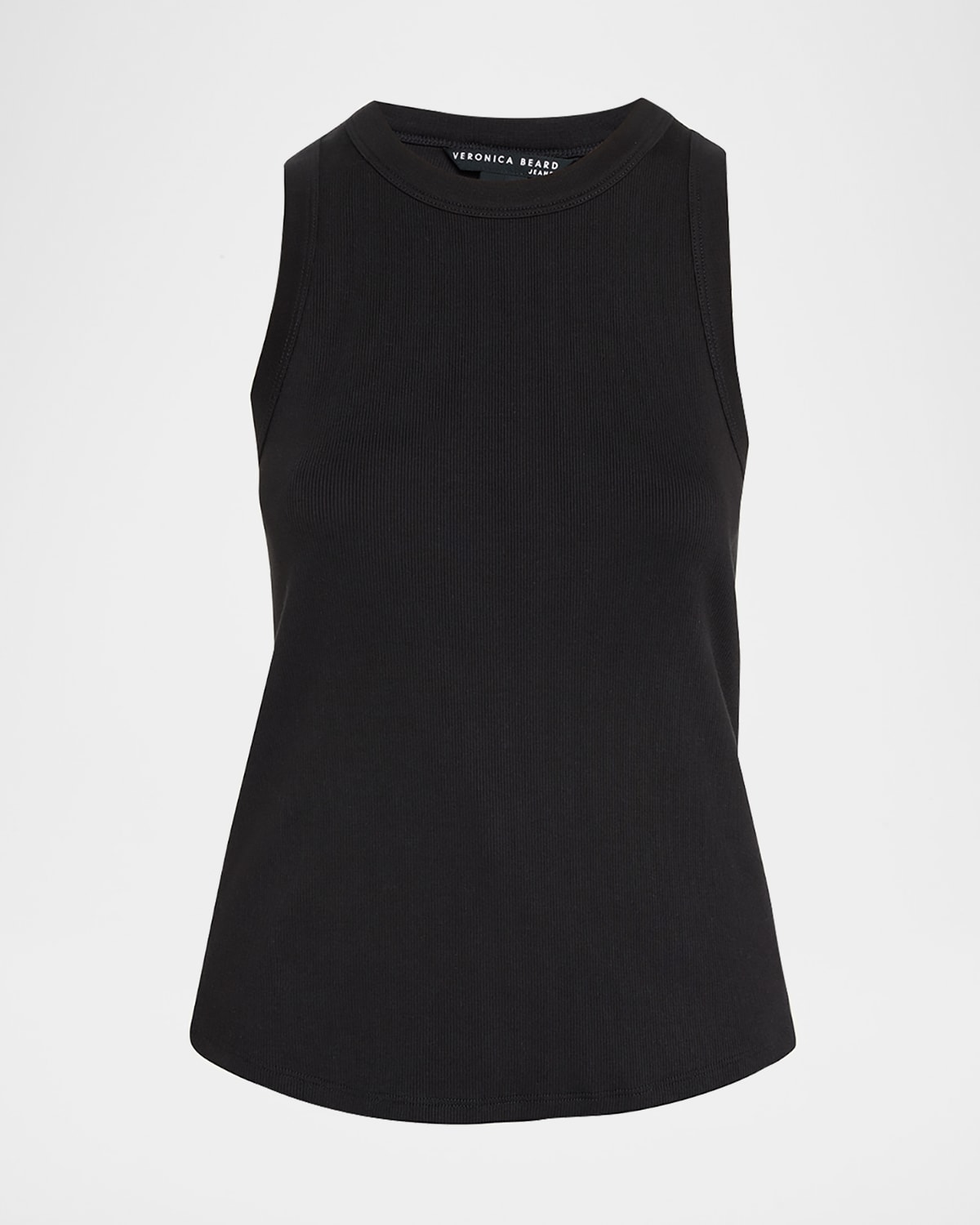 Veronica Beard Jordyn Rib-knit Tank Top In Black