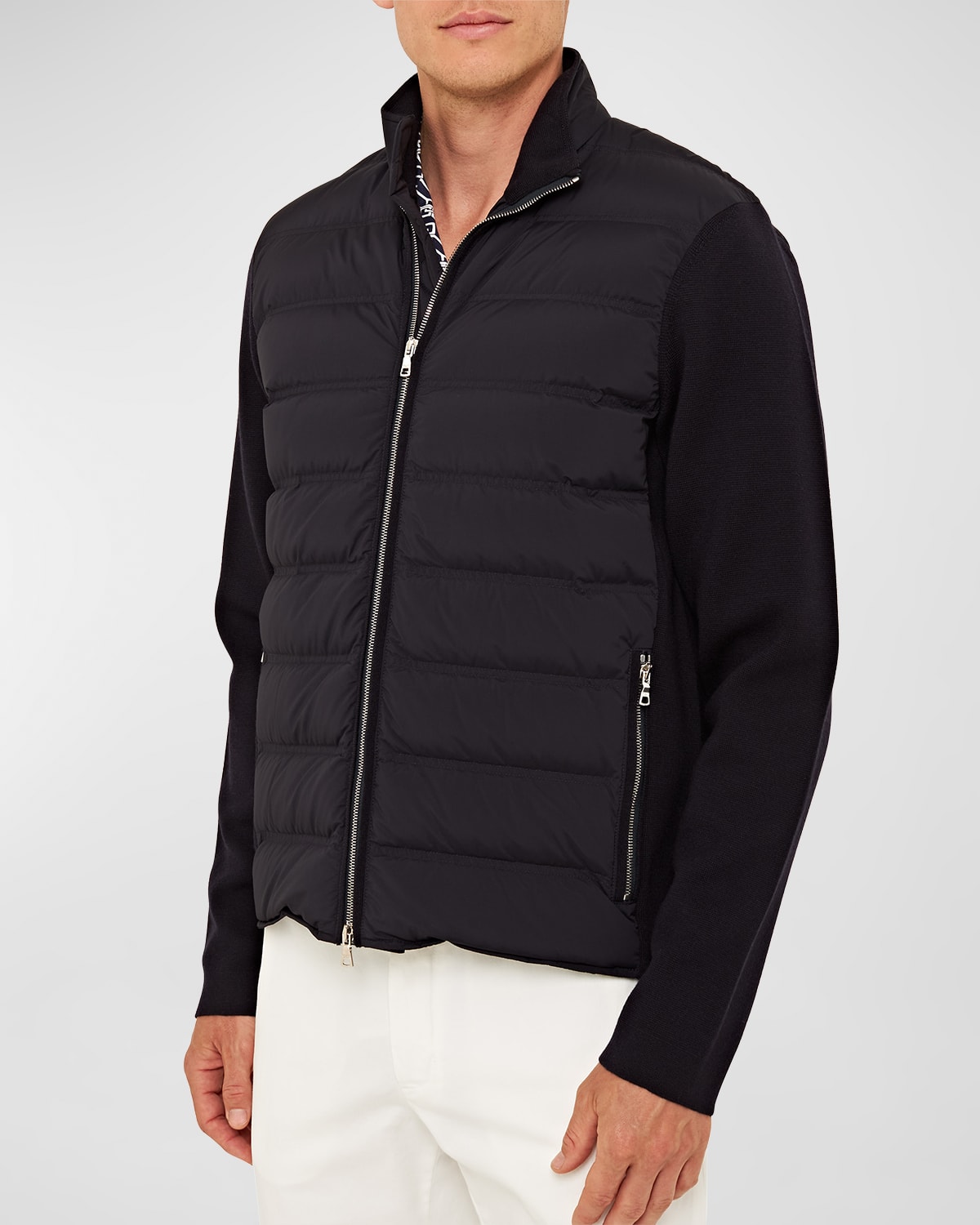 Men's Wallace Quilted Jacket w/ Knit Sleeves