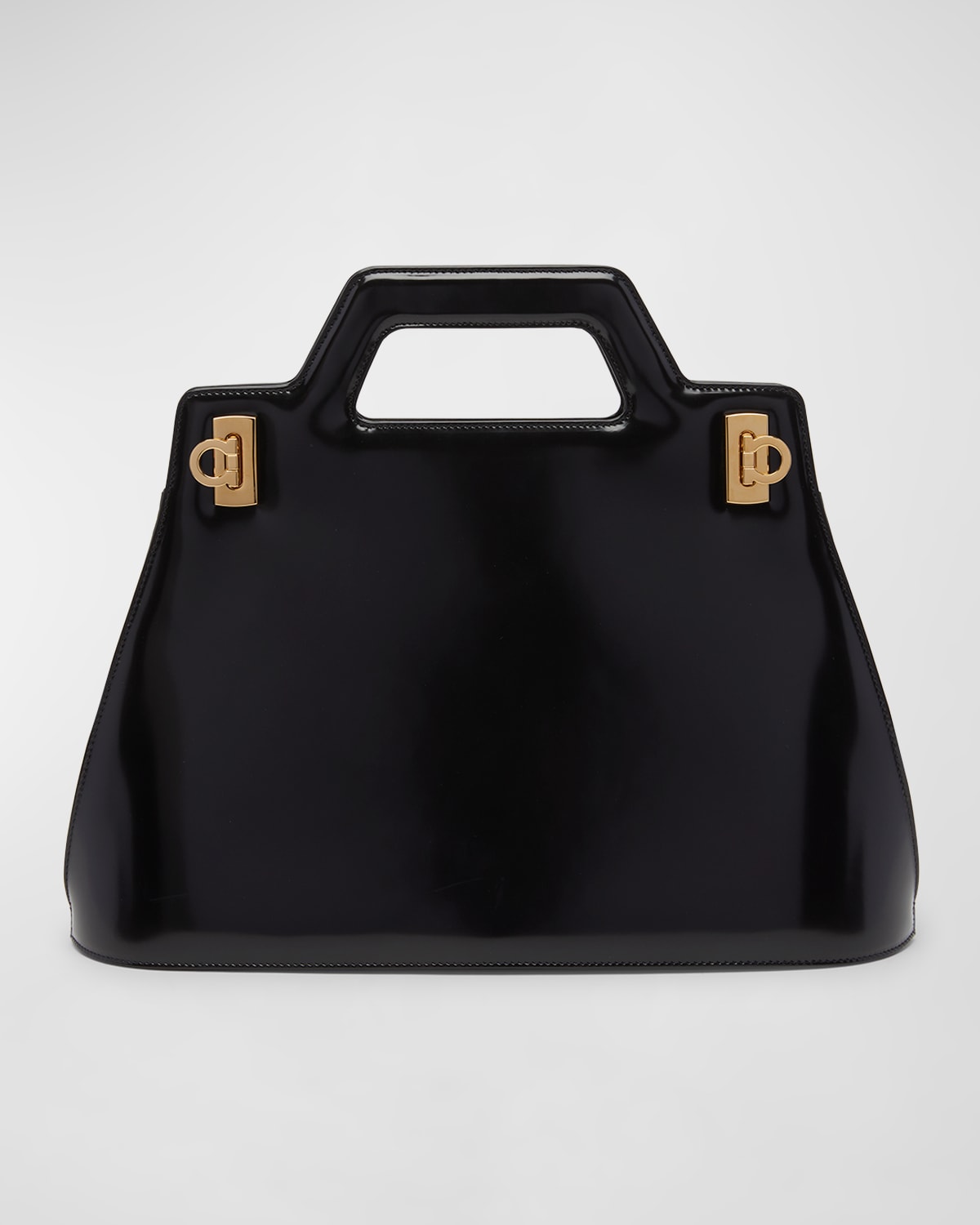 Wanda Gancini Patent Leather Top-Handle Bag