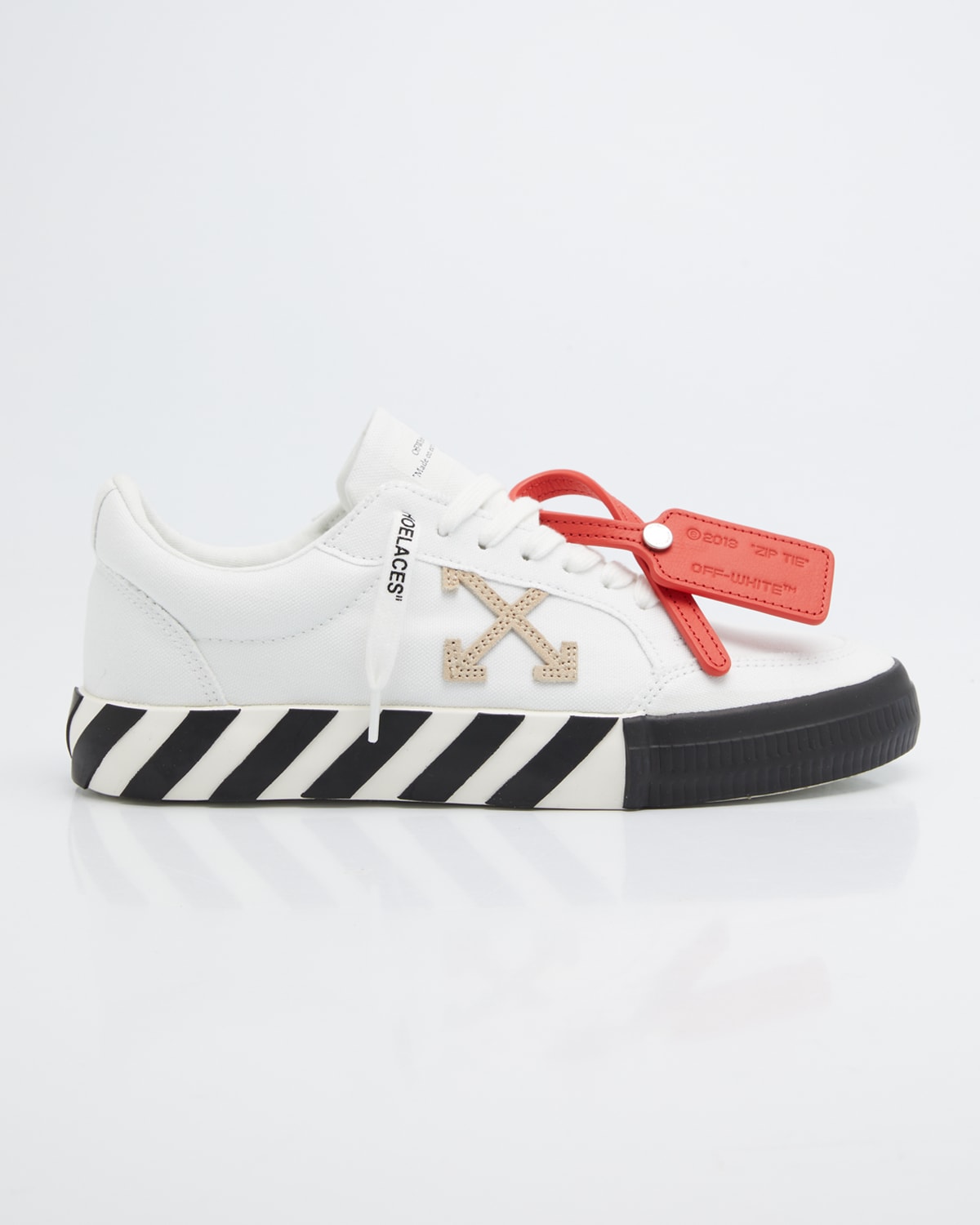 OFF-WHITE MEN'S LOW VULCANIZED CANVAS LOW-TOP SNEAKERS