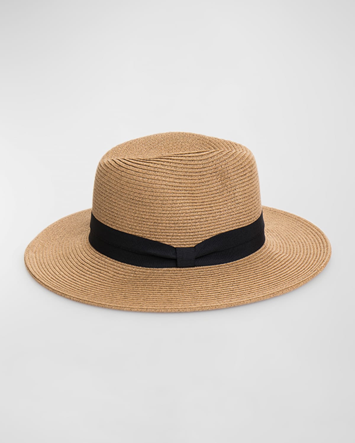 Pia Rossini Tobago Straw Fedora With Bow Band In Beige