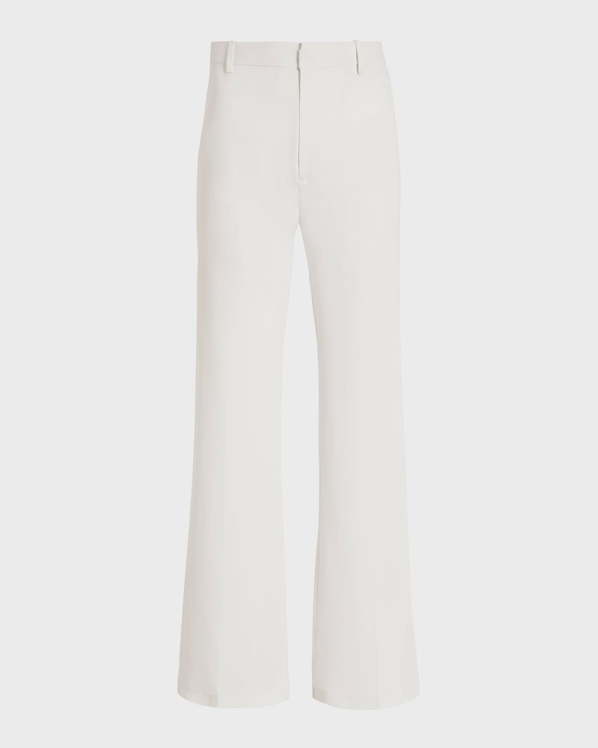 Shop Careste Piper High-rise Silk Flare Pants In White Sand