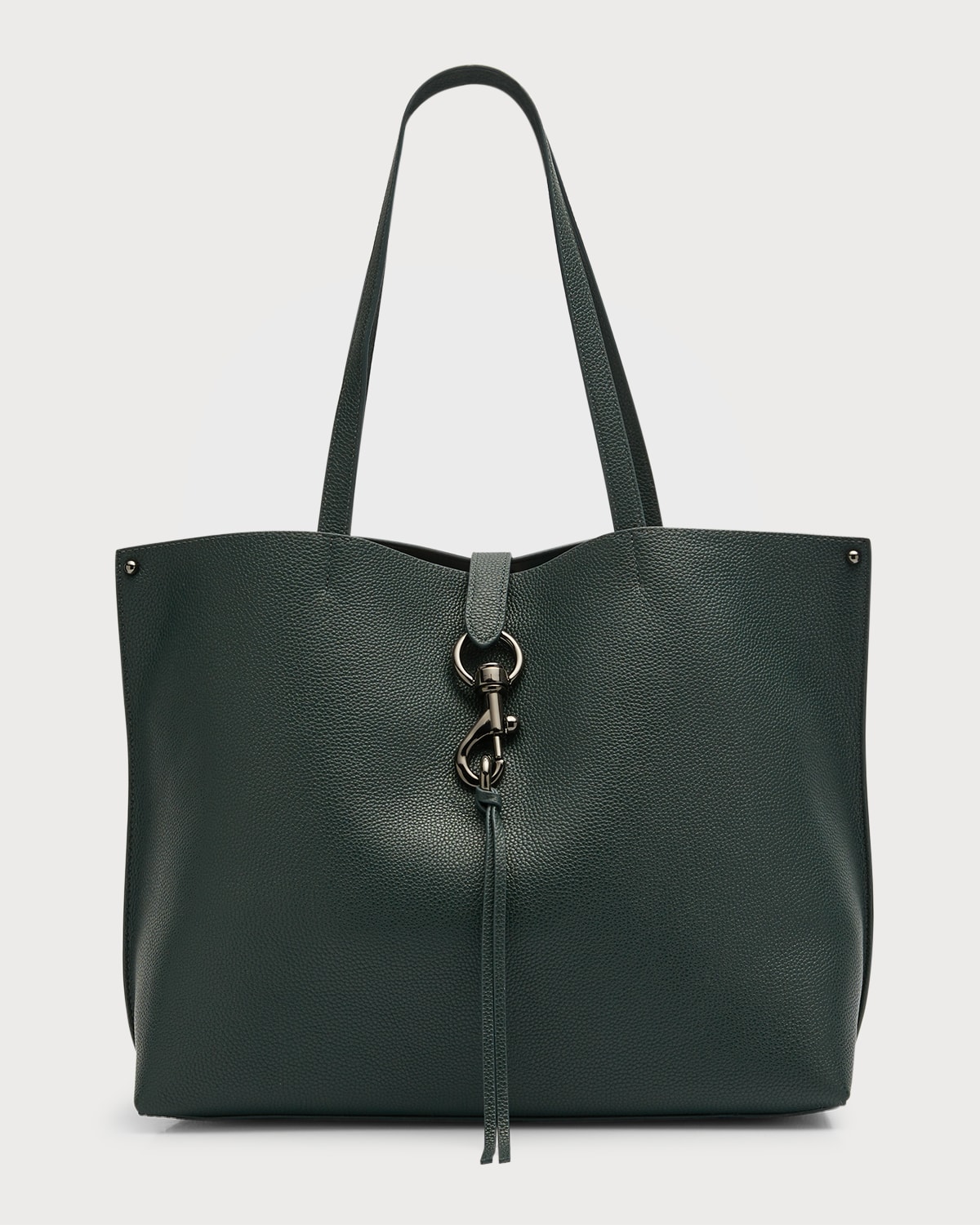 Rebecca Minkoff Megan Calf Leather Tote Bag In Bottle Green