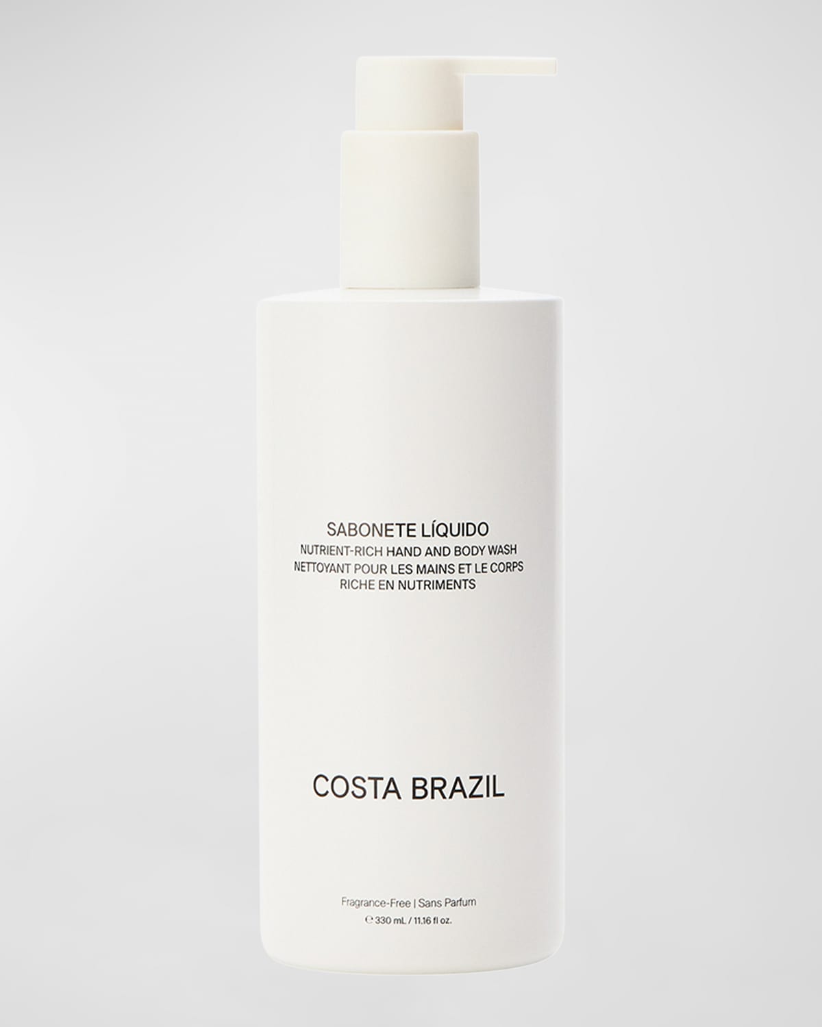 Costa Brazil Sabonete Liquido Nutrient Rich Hand and Body Wash, 11 oz. - Fragrance Free